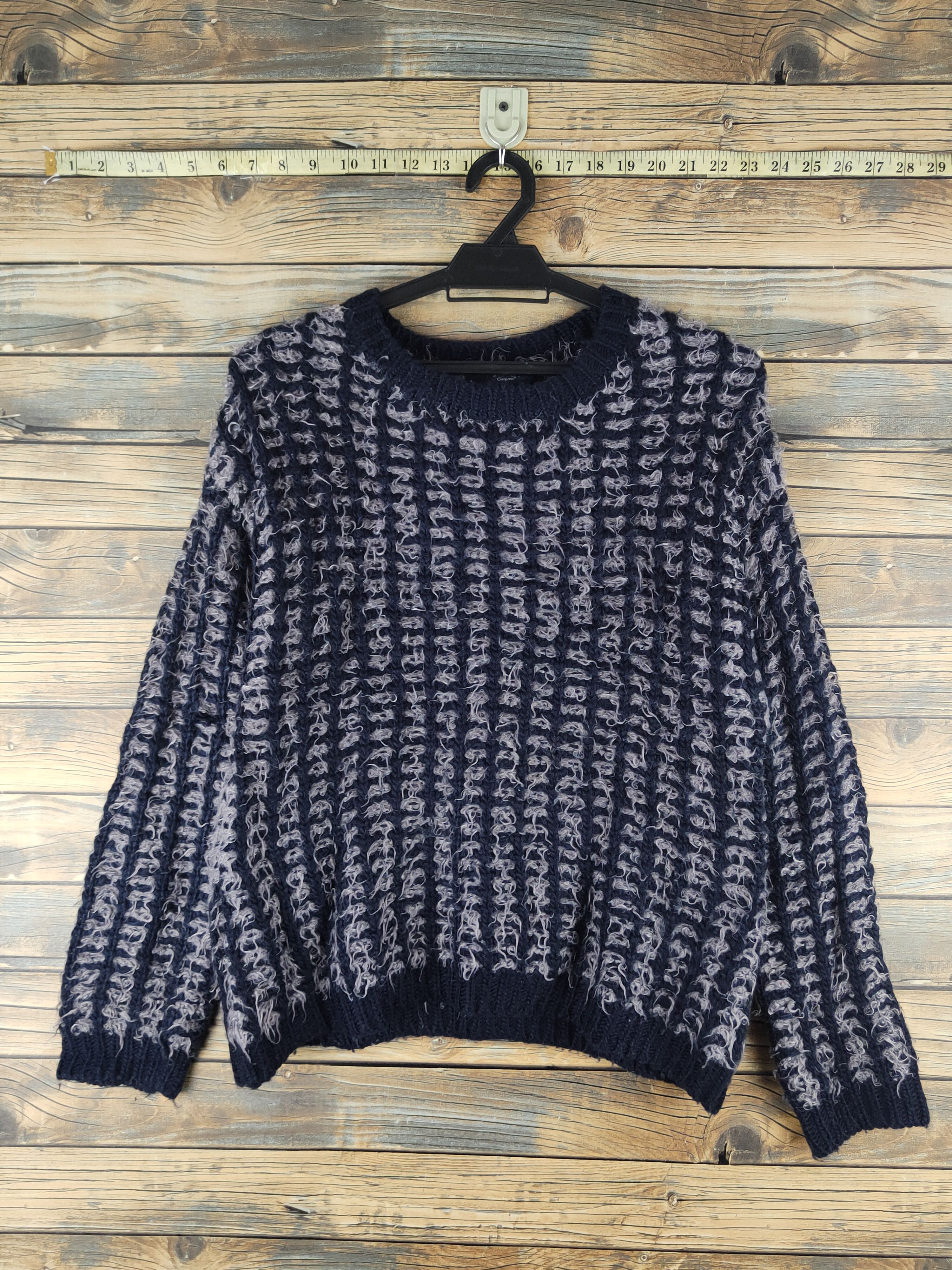 Ciaopanic DL Ciaopanic Navy Fur Mohair Knitwear #46-519 Size M / US 6-8 / IT 42-44 - 1 Thumbnail