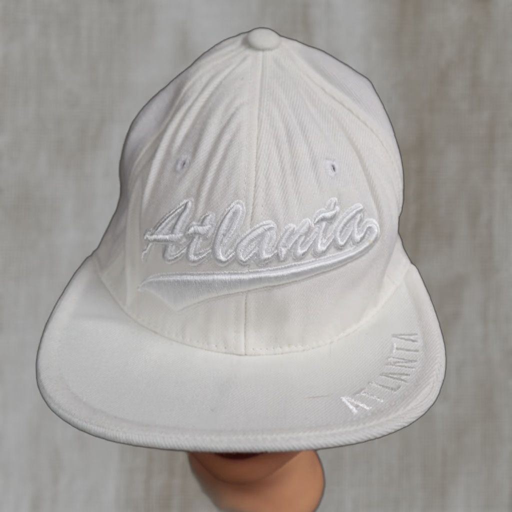 Vintage VINTAGE White Snapback Hat Cap Atlanta Adjustable Mens Size ONE SIZE - 1 Thumbnail