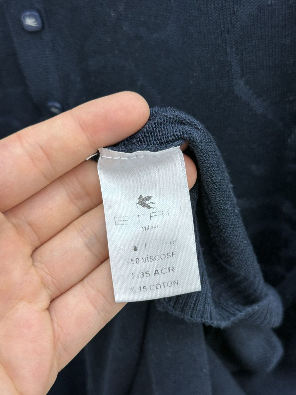 Etro Etro Monogram Dark Blue Polo Shirt Size US XL / EU 56 / 4 - 6 Thumbnail