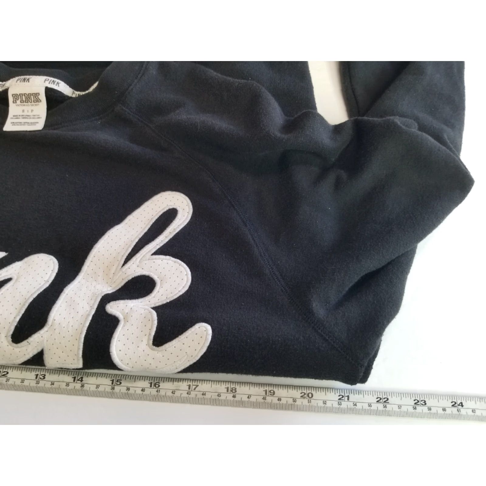 Vintage Pink Victoria's Secret Womens Black Pullover Sweatshirt Long Sleeve Small Size Ladies Regular Logo Sports Activewear Size S / US 4 / IT 40 - 4 Thumbnail