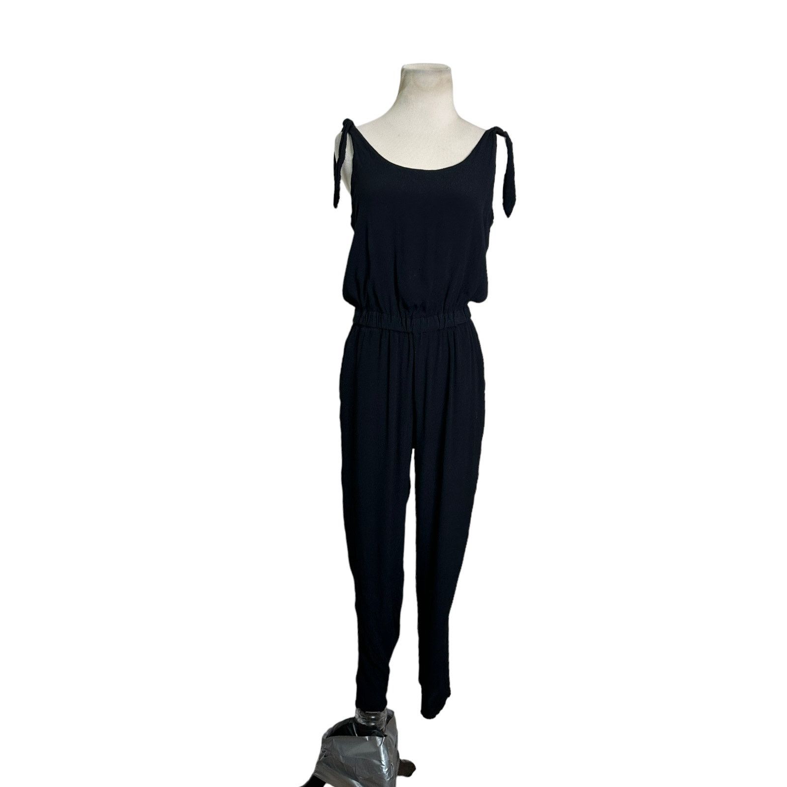 Madewell Madewell black sleeveless shoulder tie jumpsuit size Small Size 27" / US 4 / IT 40 - 1 Thumbnail