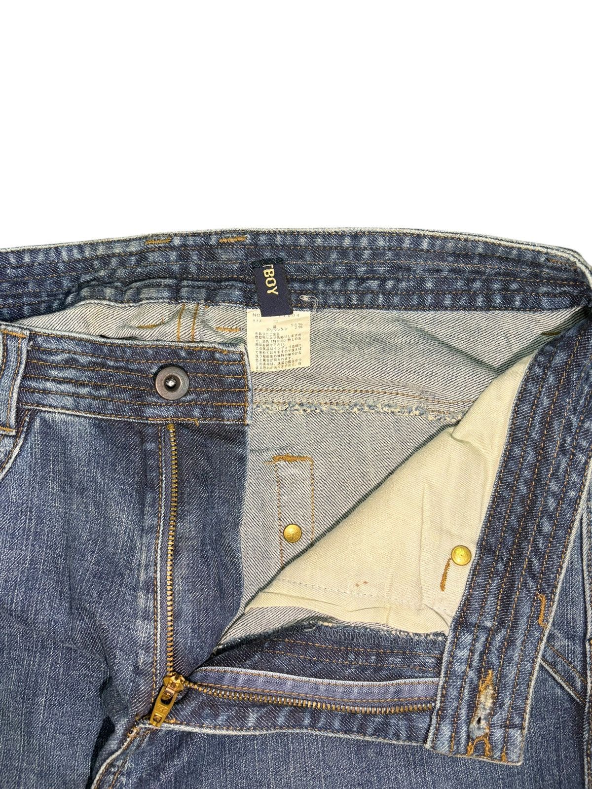 Fubu Vintage Japanese Brand Blue Wash Distress Loose Jeans Size 30" / US 8 / IT 44 - 5 Thumbnail