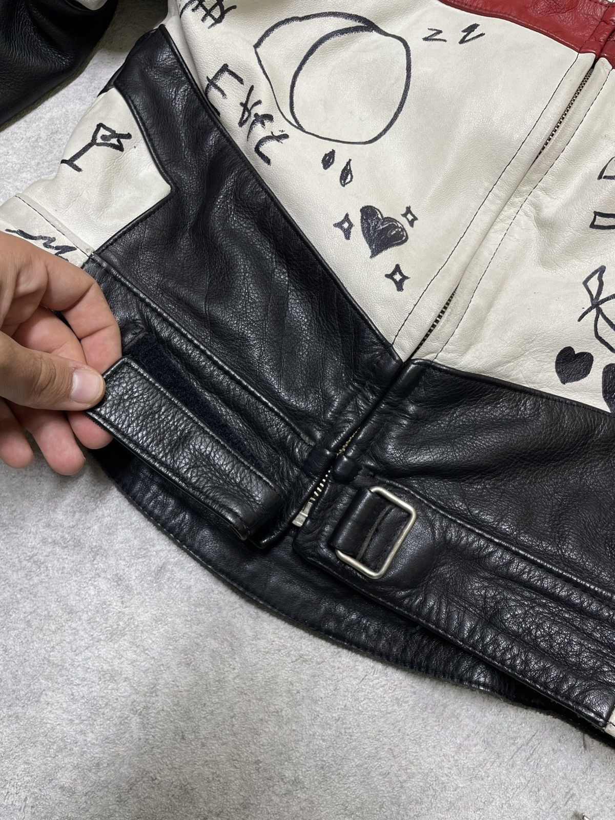 NASCAR Y2K Japan Custom Lil Peep Leather Moto Jacket Size US M / EU 48-50 / 2 - 16 Thumbnail