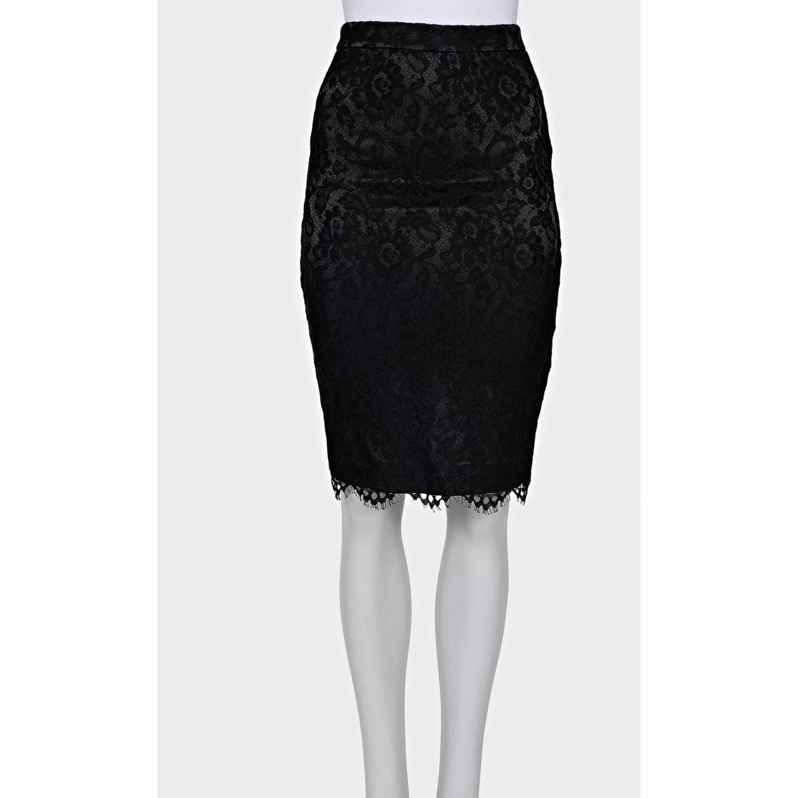 Dolce & Gabbana Dolce & Gabbana Black Lace Skirt Sz.XXS Size 25" / US 0 / IT 36 - 1 Thumbnail