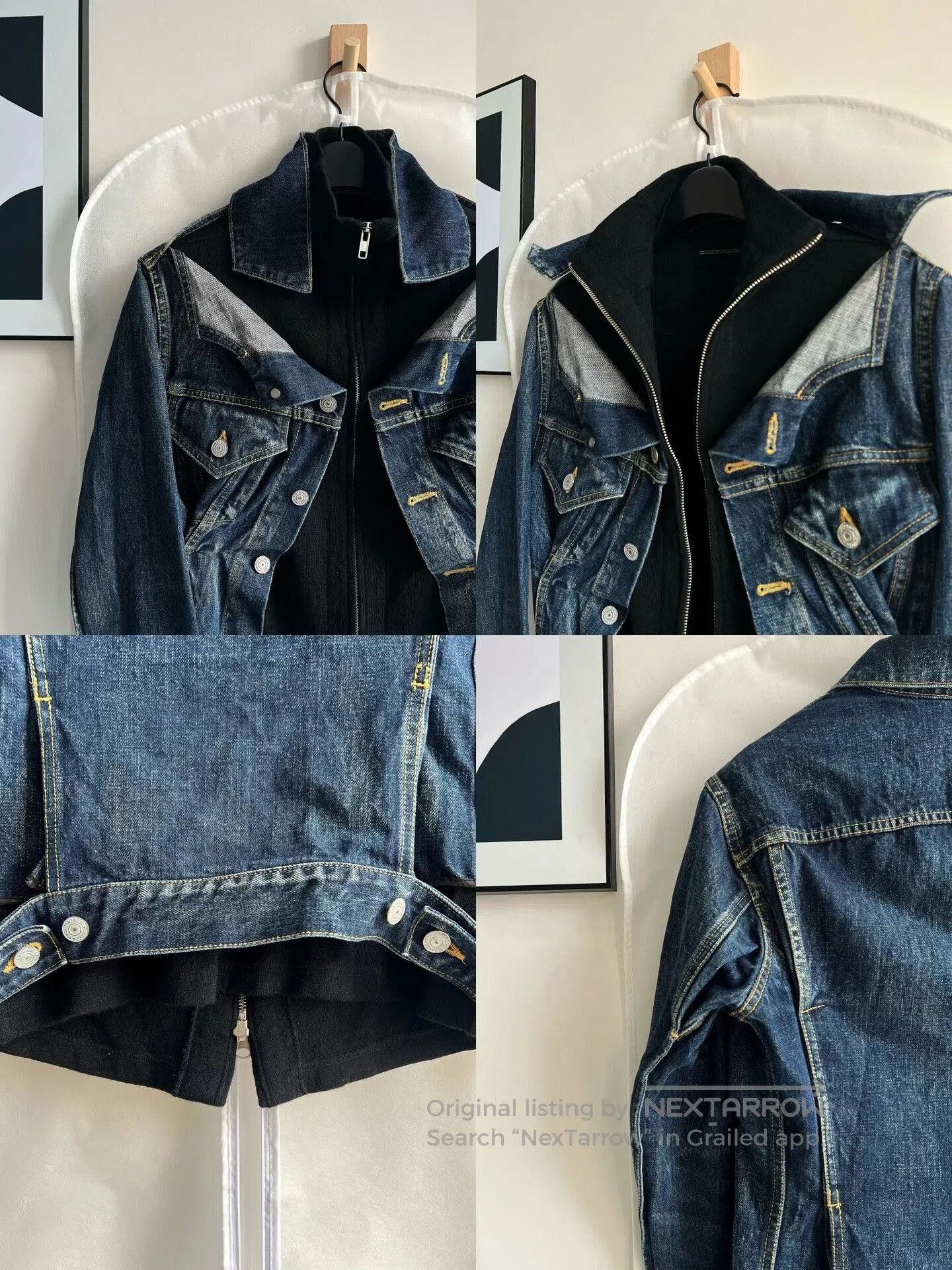 Yohji Yamamoto Yohji Yamamoto Denim Layered Jacket. Size M / US 6-8 / IT 42-44 - 8 Thumbnail
