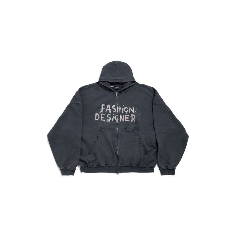 Balenciaga o1tr1nto0526 Fashion Designer Pulled Zip-up Hoodie Large Fit Size M / US 6-8 / IT 42-44 - 1 Thumbnail