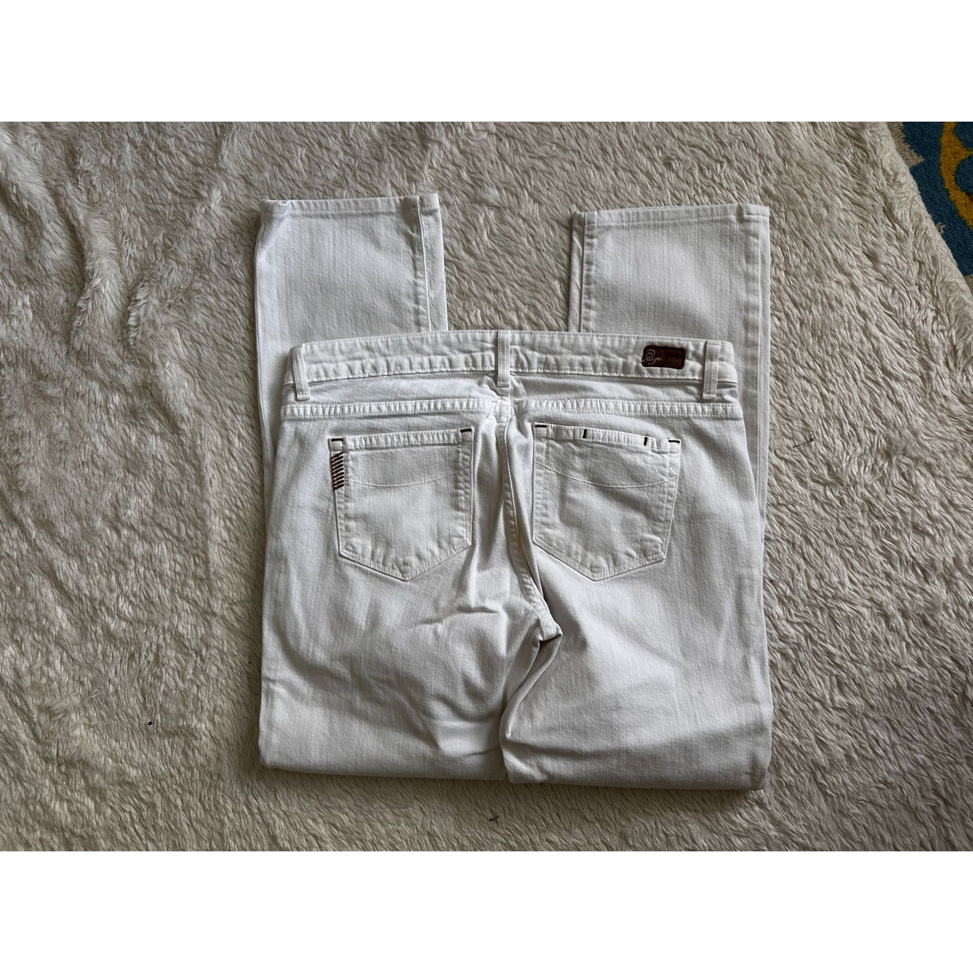 Paige Paige Premium denim white straight leg jeans sz 31 Size 31" - 5 Thumbnail