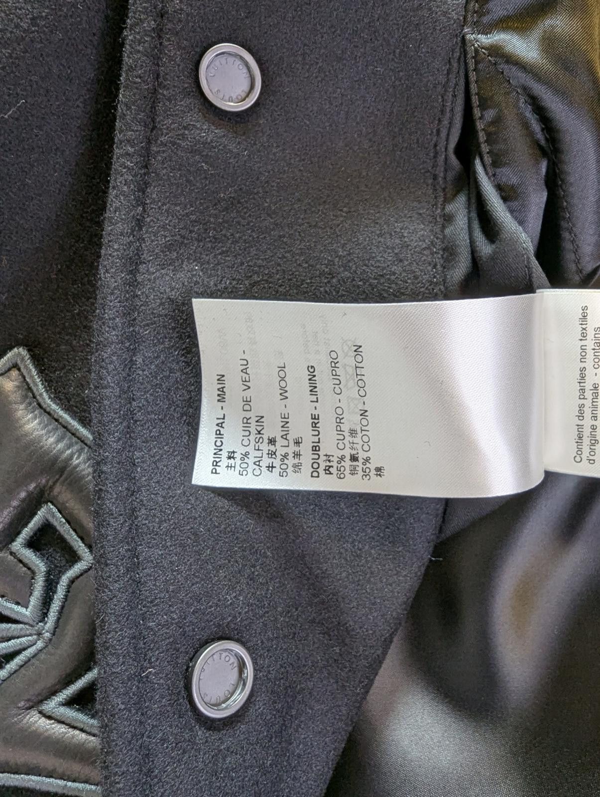 Louis Vuitton Louis Vuitton Melpomene Varsity Jacket in Black - 52 Size US L / EU 52-54 / 3 - 10 Thumbnail