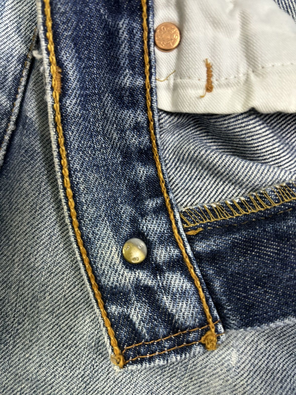 Levi's Vintage 90s Levis 505 Blue Wash Regular Fit Distressed Jeans Size US 29 - 5 Thumbnail