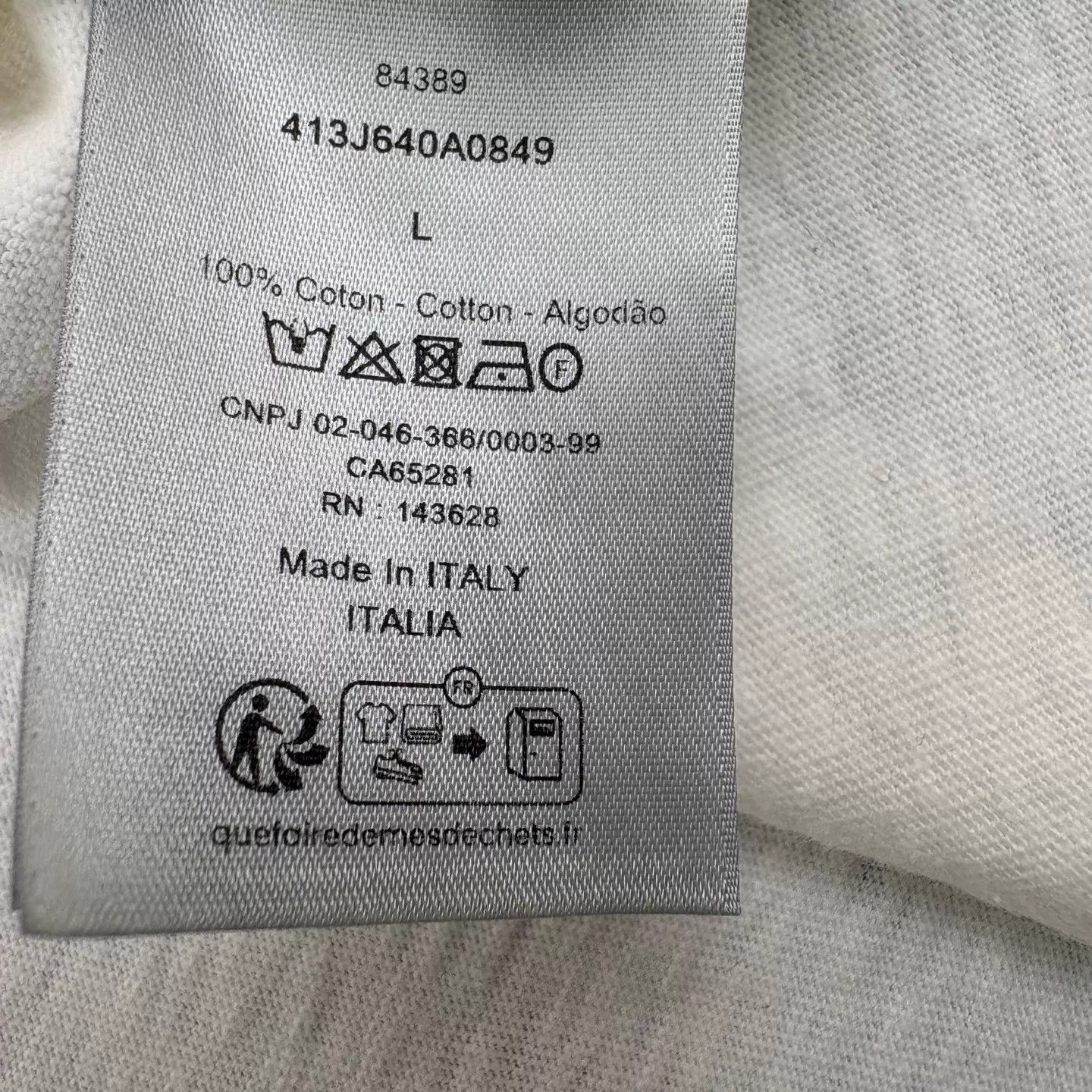 Dior Dior Distressed 47 Letter Print Short Sleeve Tee L Size US L / EU 52-54 / 3 - 7 Thumbnail