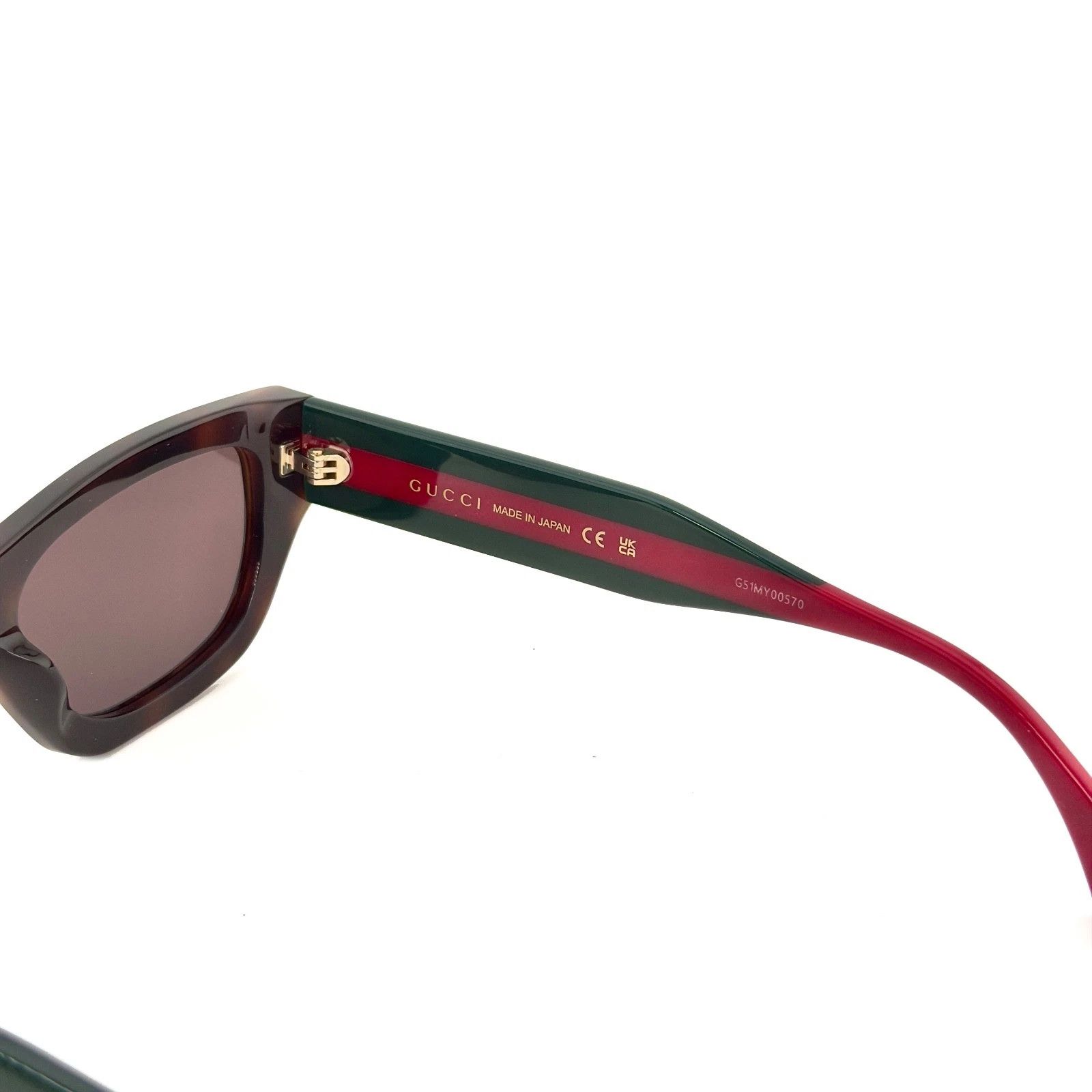 Gucci GUCCI Gg2116S 2116 Brown Green Web Classic Sunglasses 002 Size ONE SIZE - 7 Thumbnail
