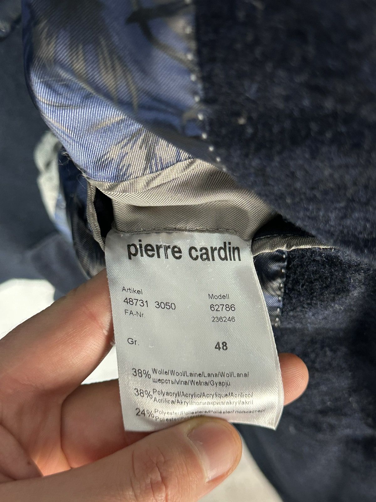 Pierre Cardin Pierre Cardin Wool Navy Blue Two-Button Long Sleeve Jacket Size US M / EU 48-50 / 2 - 11 Thumbnail