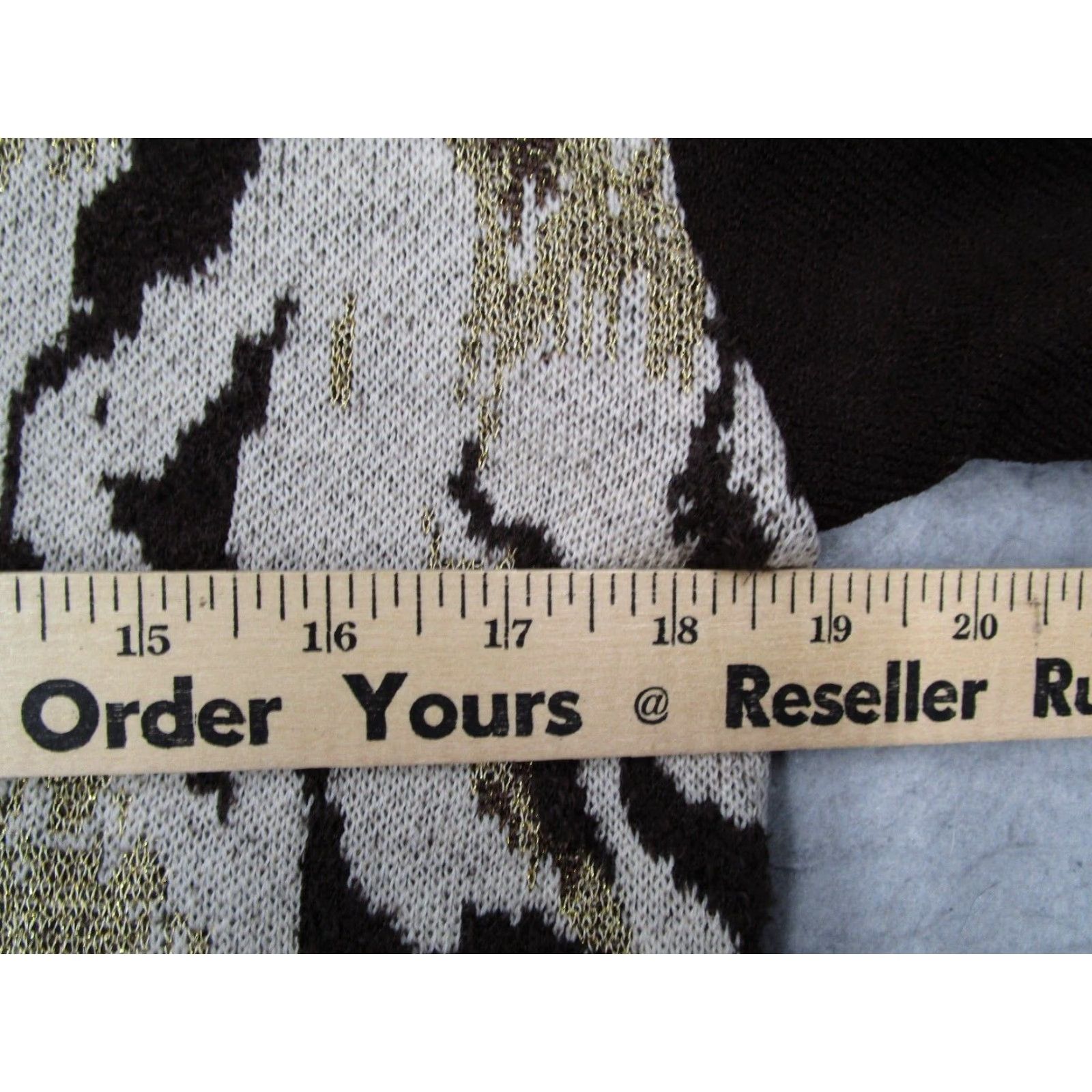 Vintage VINTAGE St John Collection Marie Gray Sweater Women Small Brown AOP Tiger 90s Size S / US 4 / IT 40 - 7 Thumbnail