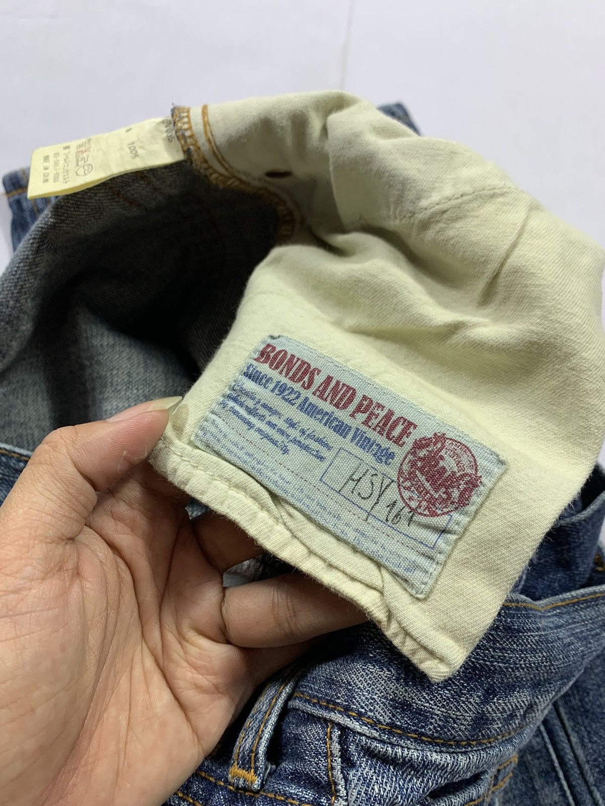 20471120 Sick Japan Distressed Patch Denim jeans Kurt Cobain Style Size US 29 - 8 Thumbnail