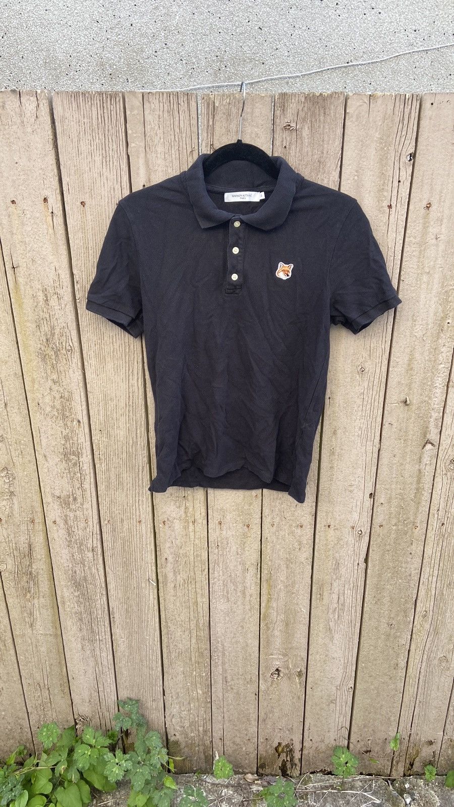 Maison Kitsune MAISON KITSUNE Blue Polo Shirt with Embroidered Fox Head 🦊 Size XS / US 0-2 / IT 36-38 - 1 Thumbnail