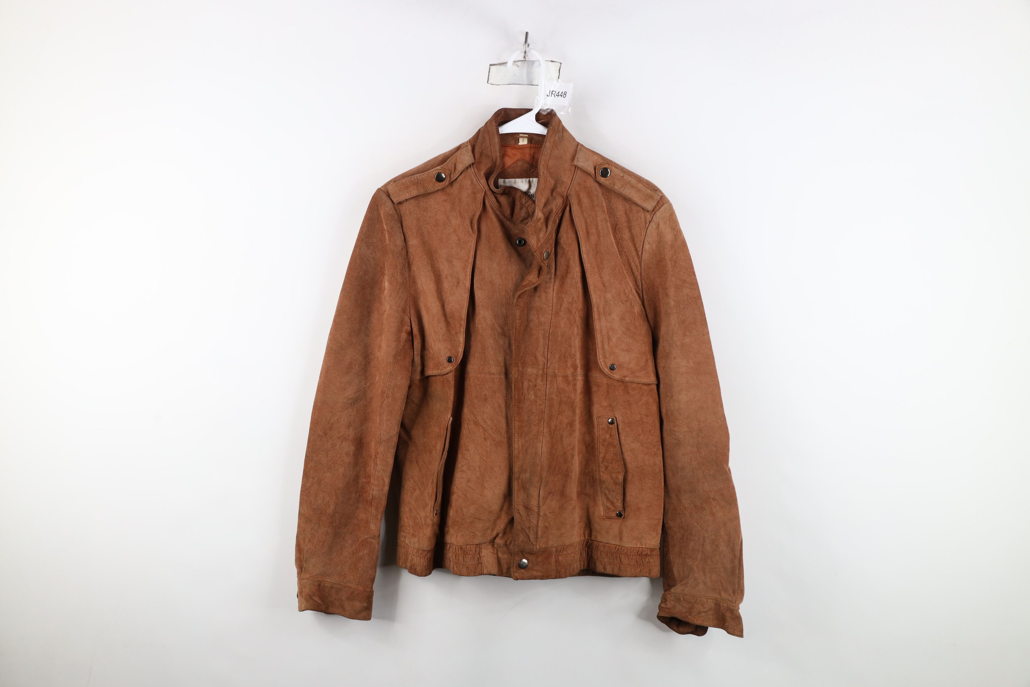 Vintage Vintage 70s Streetwear Suede Leather Full Zip Bomber Jacket Size US XXL / EU 58 / 5 - 1 Thumbnail