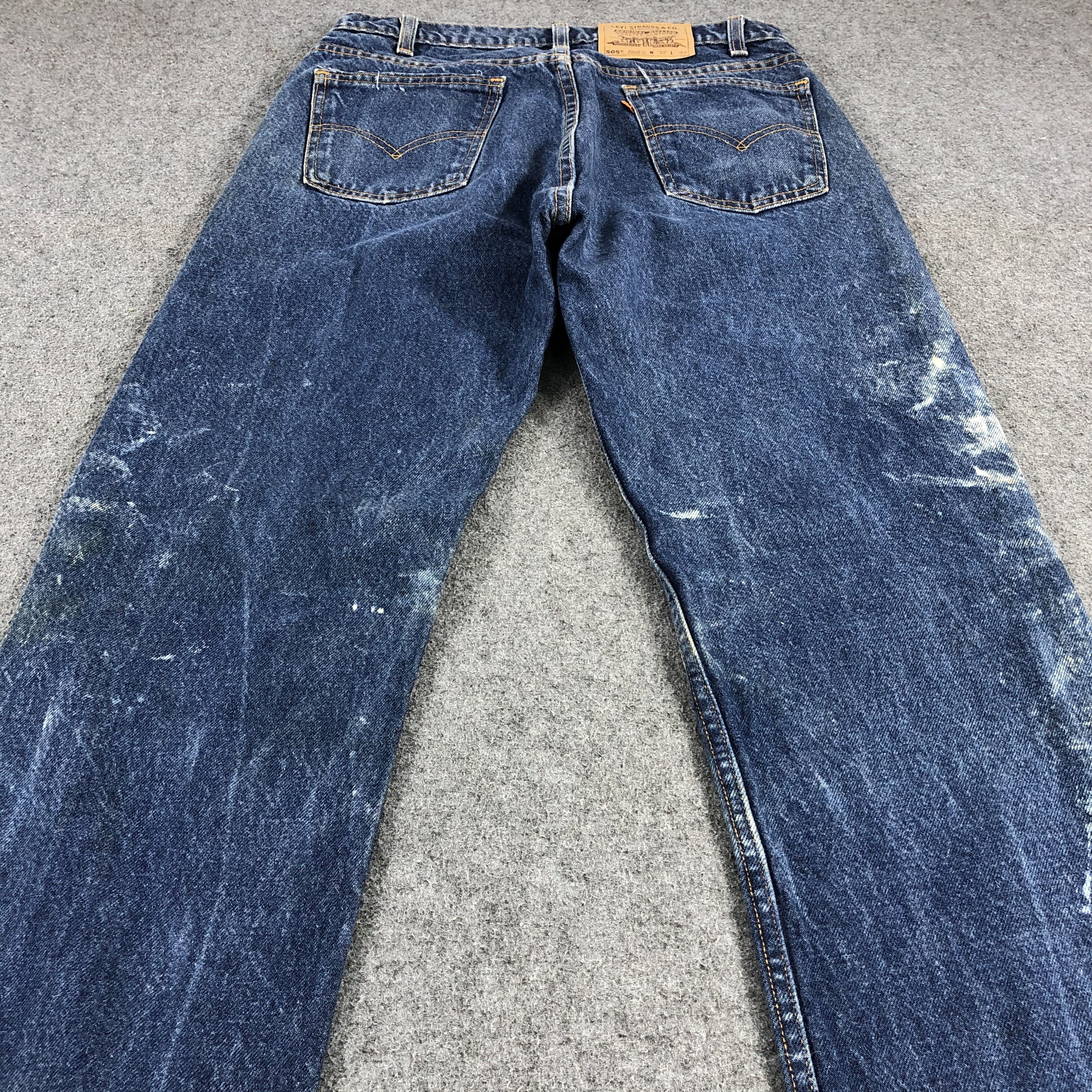 Levi's × Vintage 90s Vintage Painter Levis 505 Orange Tab Jeans-JM1111 Size US 31 - 4 Thumbnail