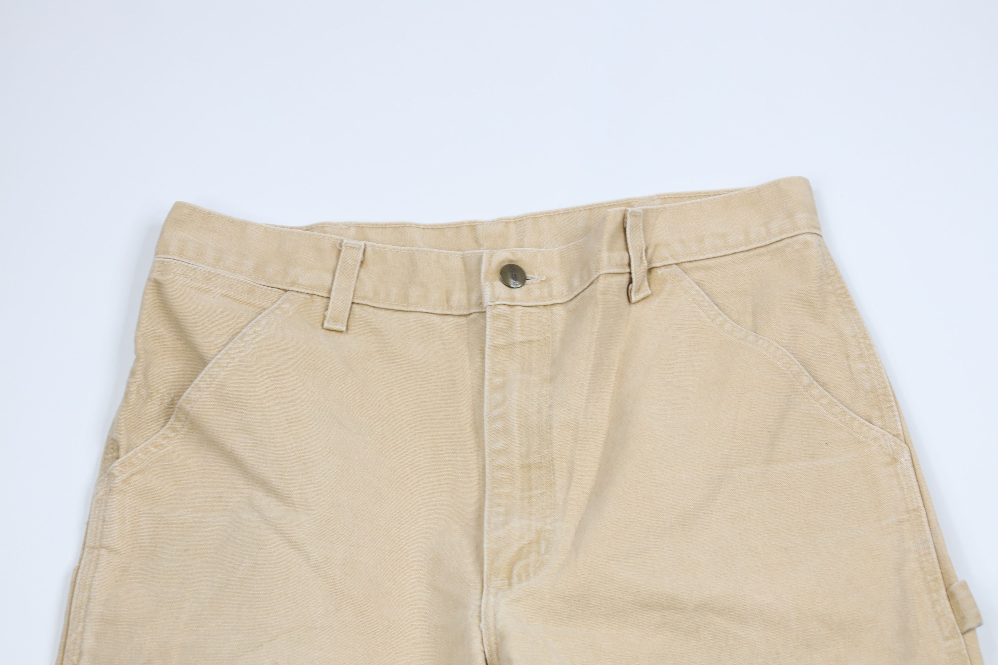 Carhartt × Vintage Vintage 90s Carhartt Out Wide Leg Canvas Pants Beige USA Size US 34 / EU 50 - 2 Thumbnail