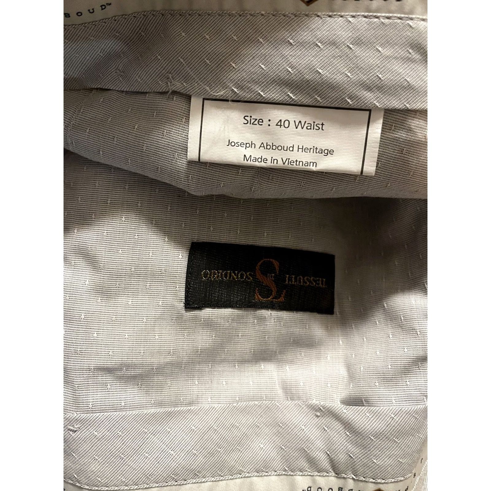 Joseph Abboud VINTAGE Joseph Abboud Tessuti Sondrio Linen Blend Beige Dress Pants - Men's 40xUU, New! Size US 40 / EU 56 - 4 Thumbnail