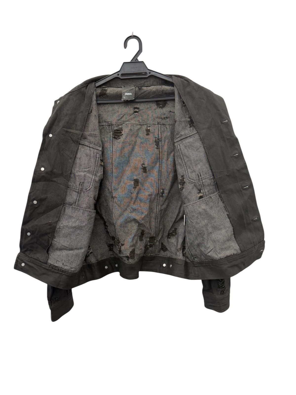 In The Attic × Japanese Brand × Undercover Japan Brand In The Attic Ripped Design Waxed Jacket Rare Size US M / EU 48-50 / 2 - 6 Thumbnail