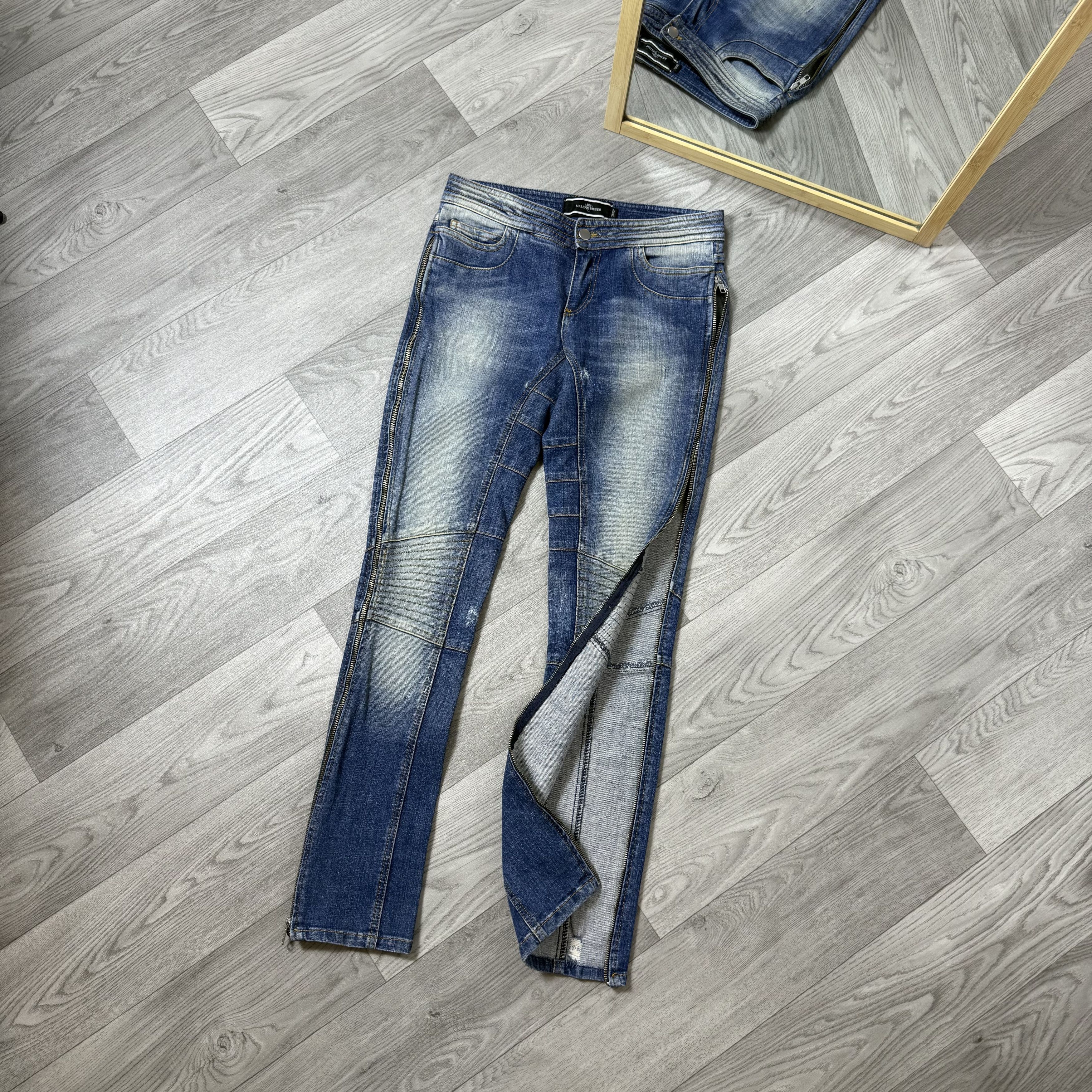 By Malene Birger Vintage By Malene Birger 90s Rare Full Zip Faded Jeans Pants Size 28" / US 6 / IT 42 - 1 Thumbnail