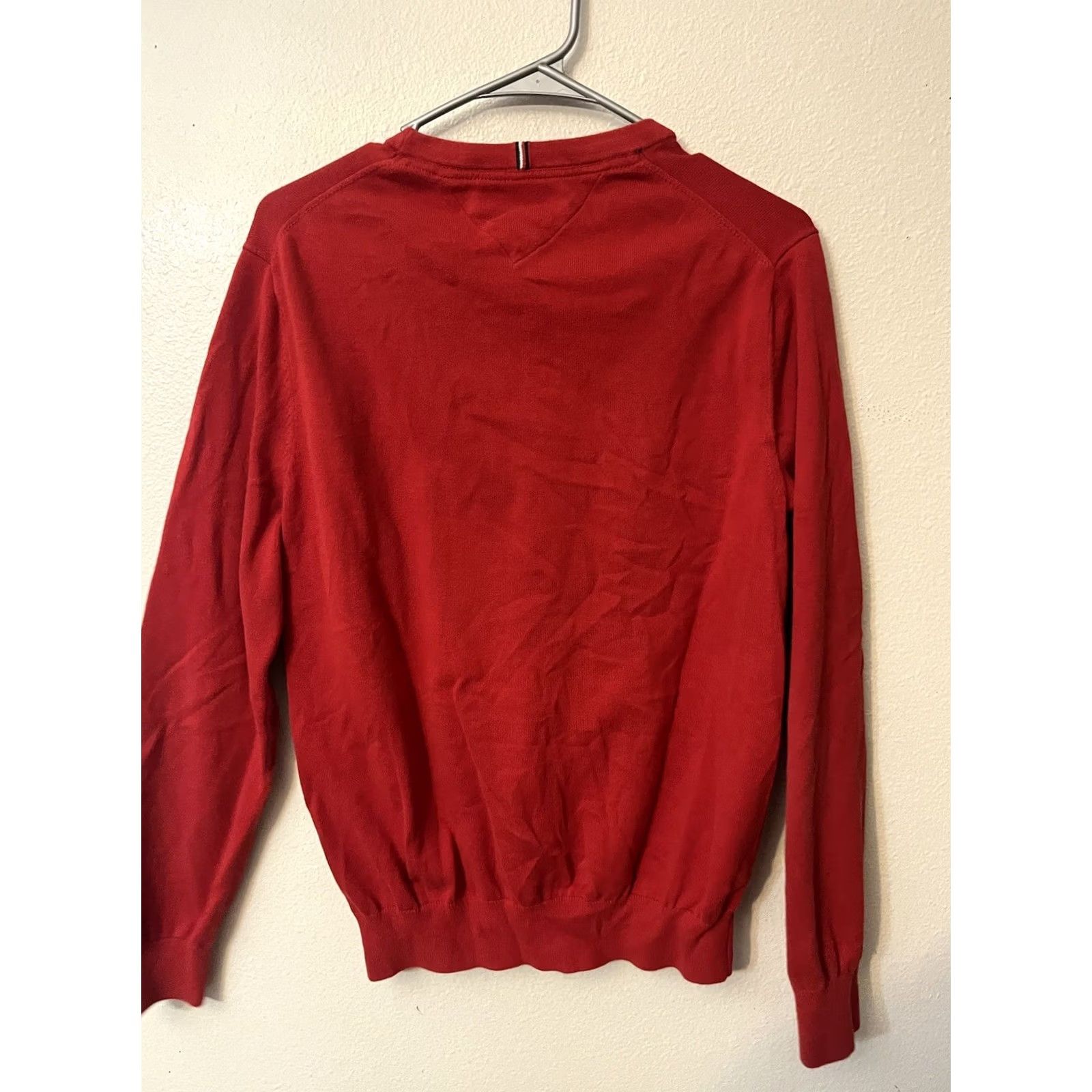 Tommy Hilfiger Tommy Hilfiger Sweater Mens Medium Red Crew Neck Cotton Pullover Size US M / EU 48-50 / 2 - 3 Thumbnail
