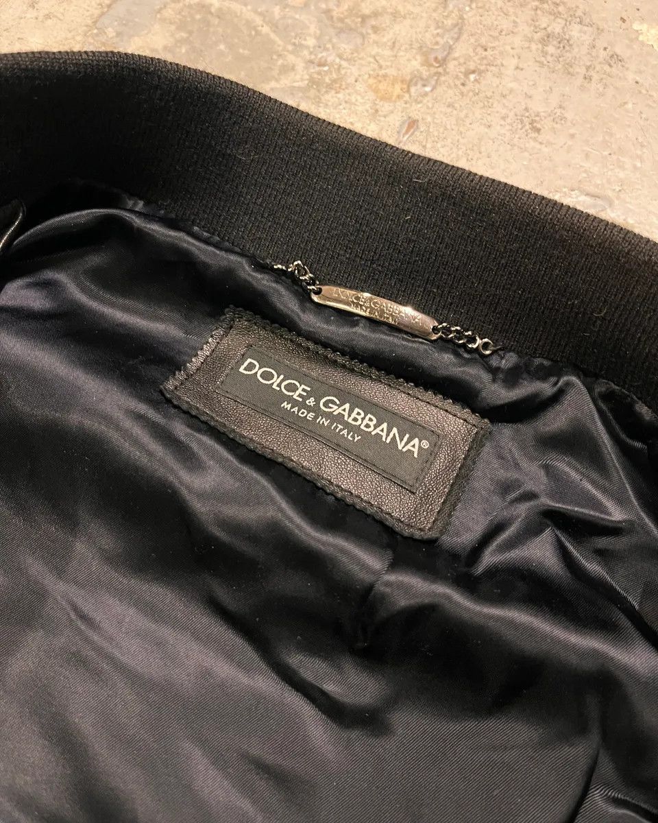 Dolce & Gabbana 2010s Dolce & Gabbana Black Alpha Bomber Leather Jacket Size US M / EU 48-50 / 2 - 9 Thumbnail