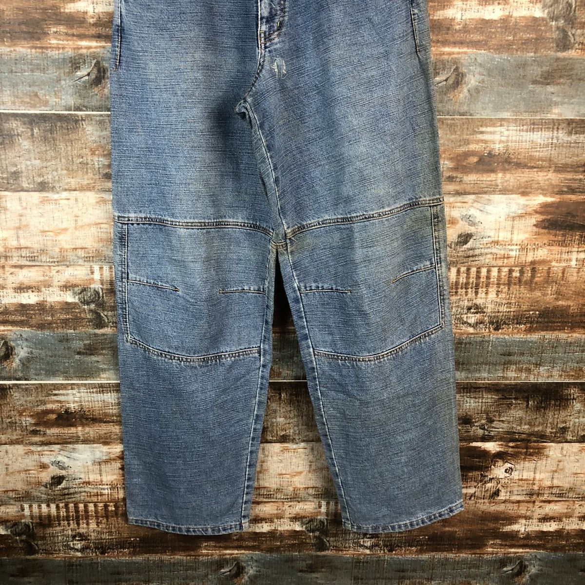 Ringspun DL Ring Spun double knee Blue vintage Denim Pants #C136 Size US 31 - 3 Thumbnail