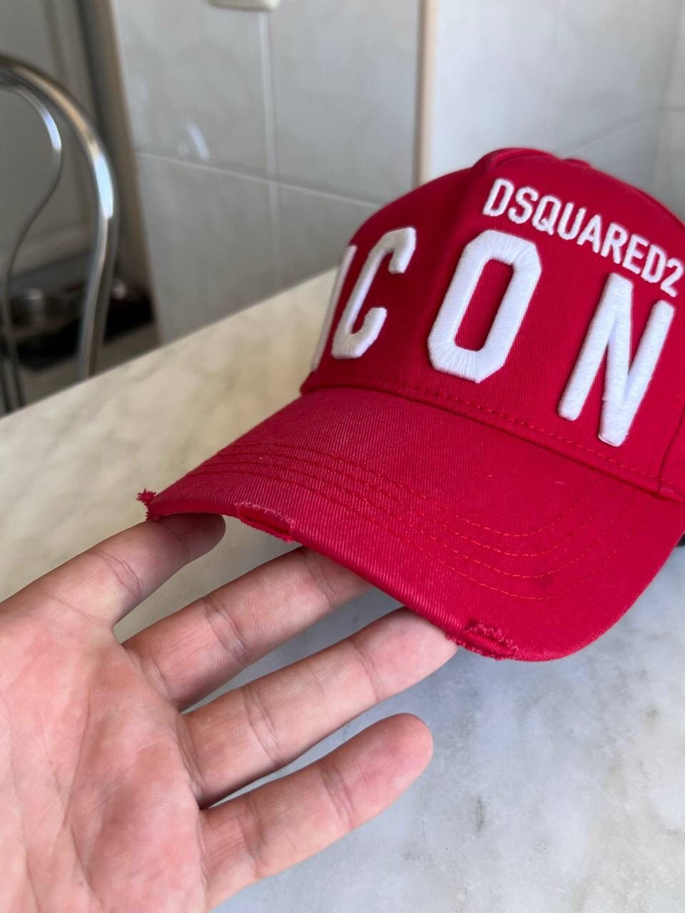 Dsquared2 Vintage Dsquared2 ICON 2000s hat cap red white 3D logo Y2K Size ONE SIZE - 4 Thumbnail