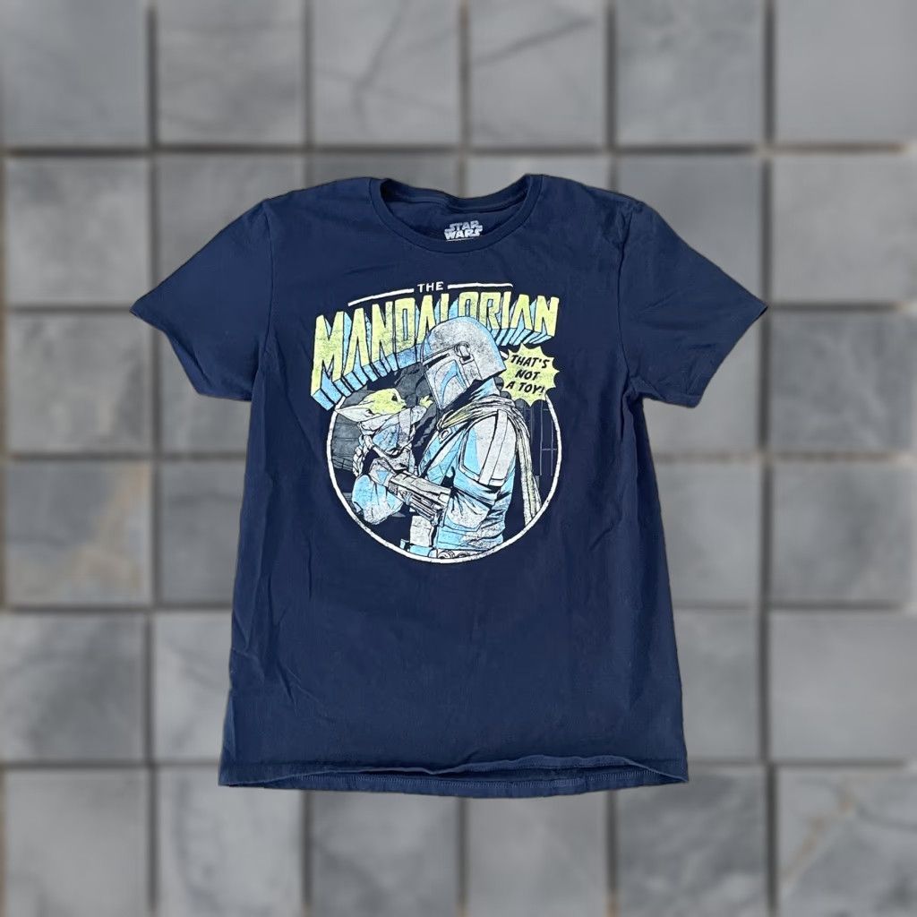 Star Wars Mandalorian Mad Engine T-Shirt Blue Medium Men M Star Wars Movie T-Shirt Size US M / EU 48-50 / 2 - 1 Thumbnail
