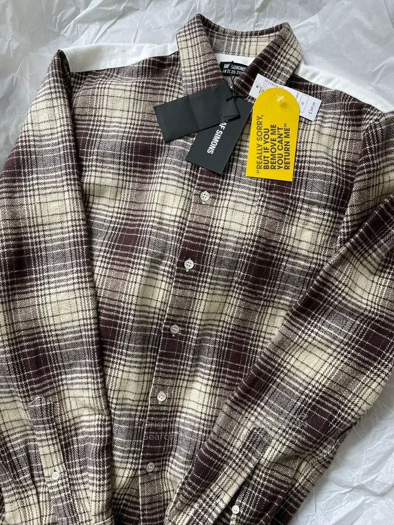 Raf Simons Raf Simons 20 Autumn and Winter Plaid Cotton Flannel Shirt Size US S / EU 44-46 / 1 - 1 Thumbnail