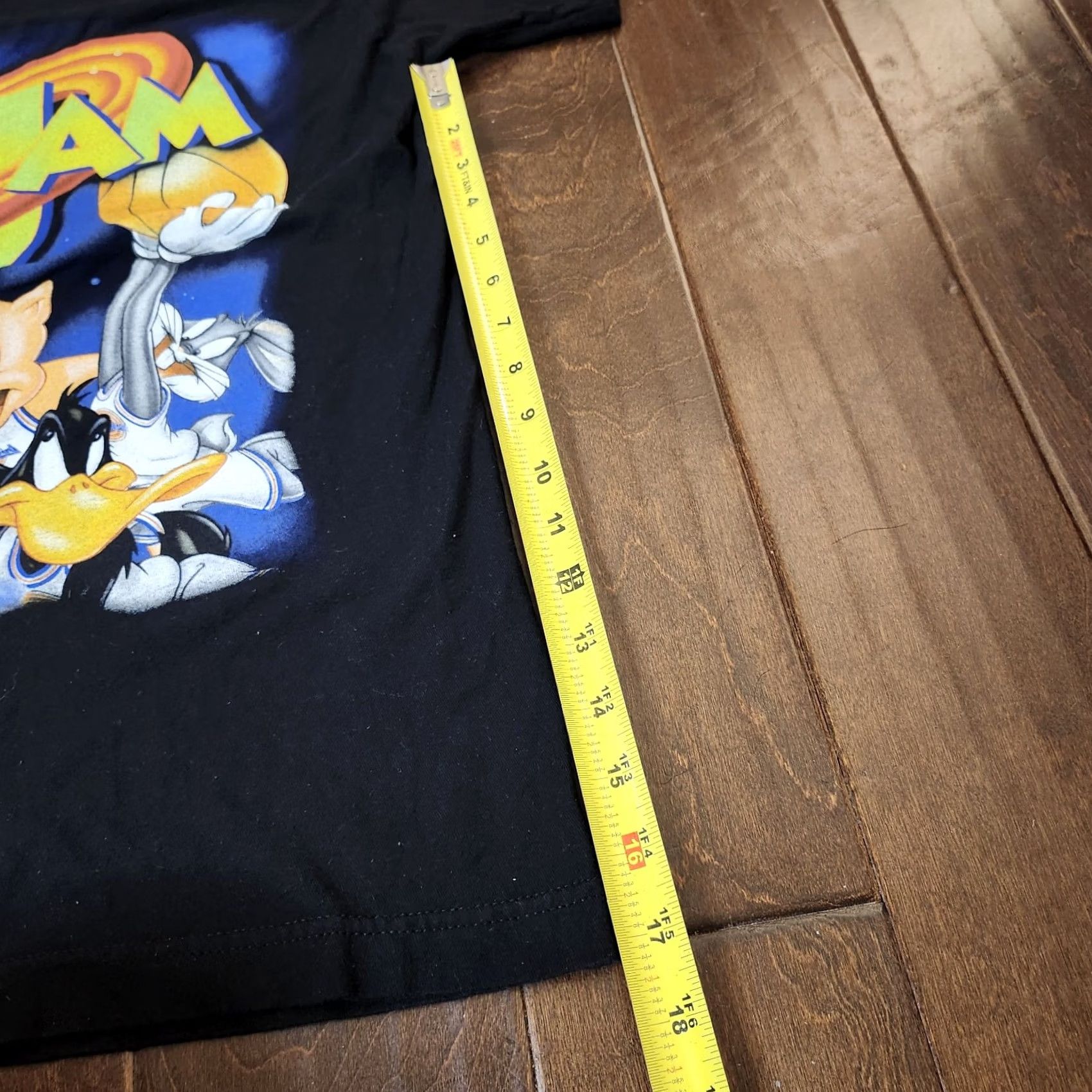 Vintage VINTAGE Space Jam T-Shirt Black Mens Size S Crew Neck Short Sleeve 90s Looney Tunes Daffy Duck Bugs Bunny Comfort Knit Cotton Shirt T-Shirt/Mens Size US S / EU 44-46 / 1 - 5 Thumbnail