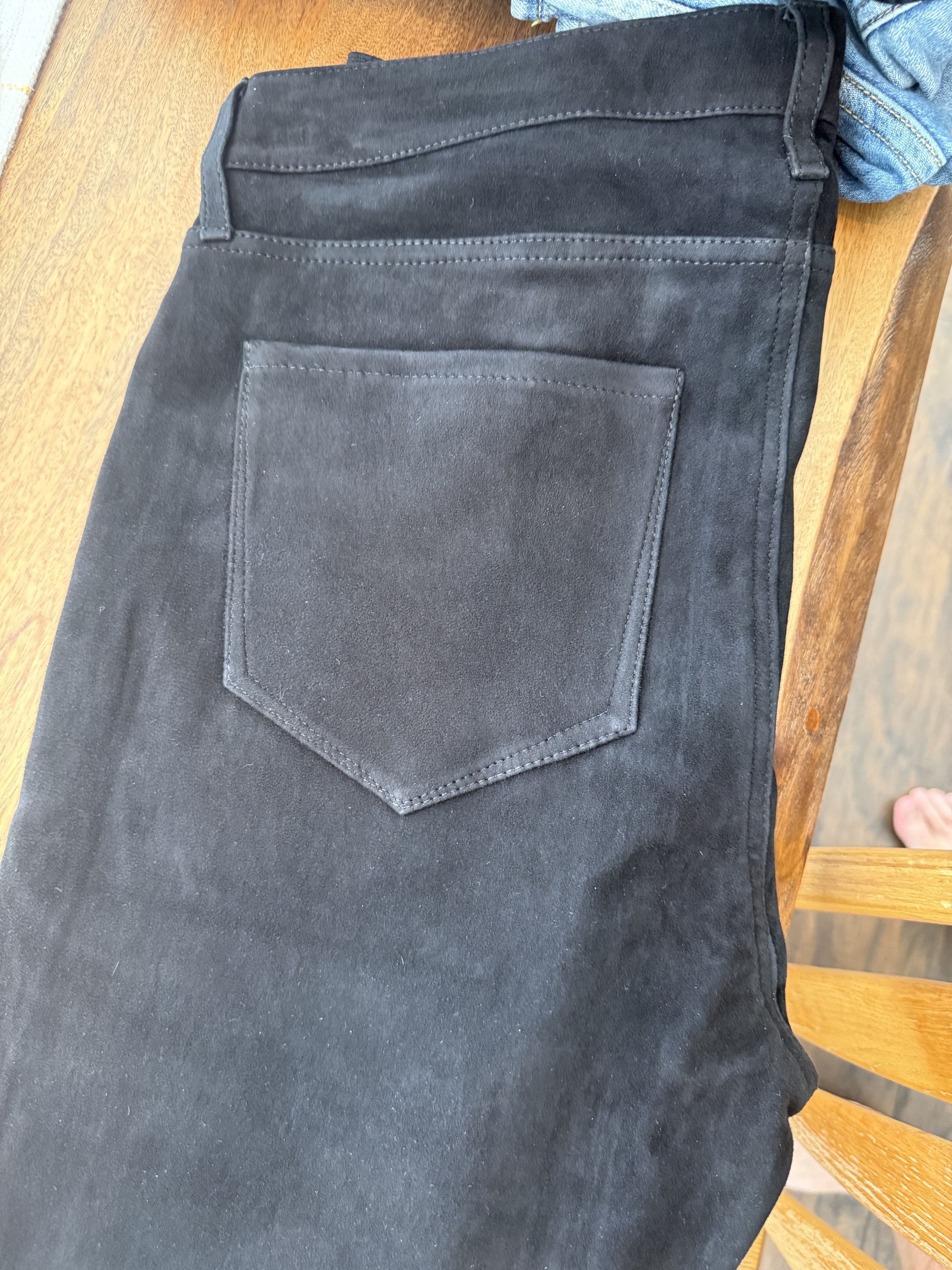 MONFRERE Monfrere Greyson Noir Suede leather pants. BNWT Size US 33 - 4 Thumbnail