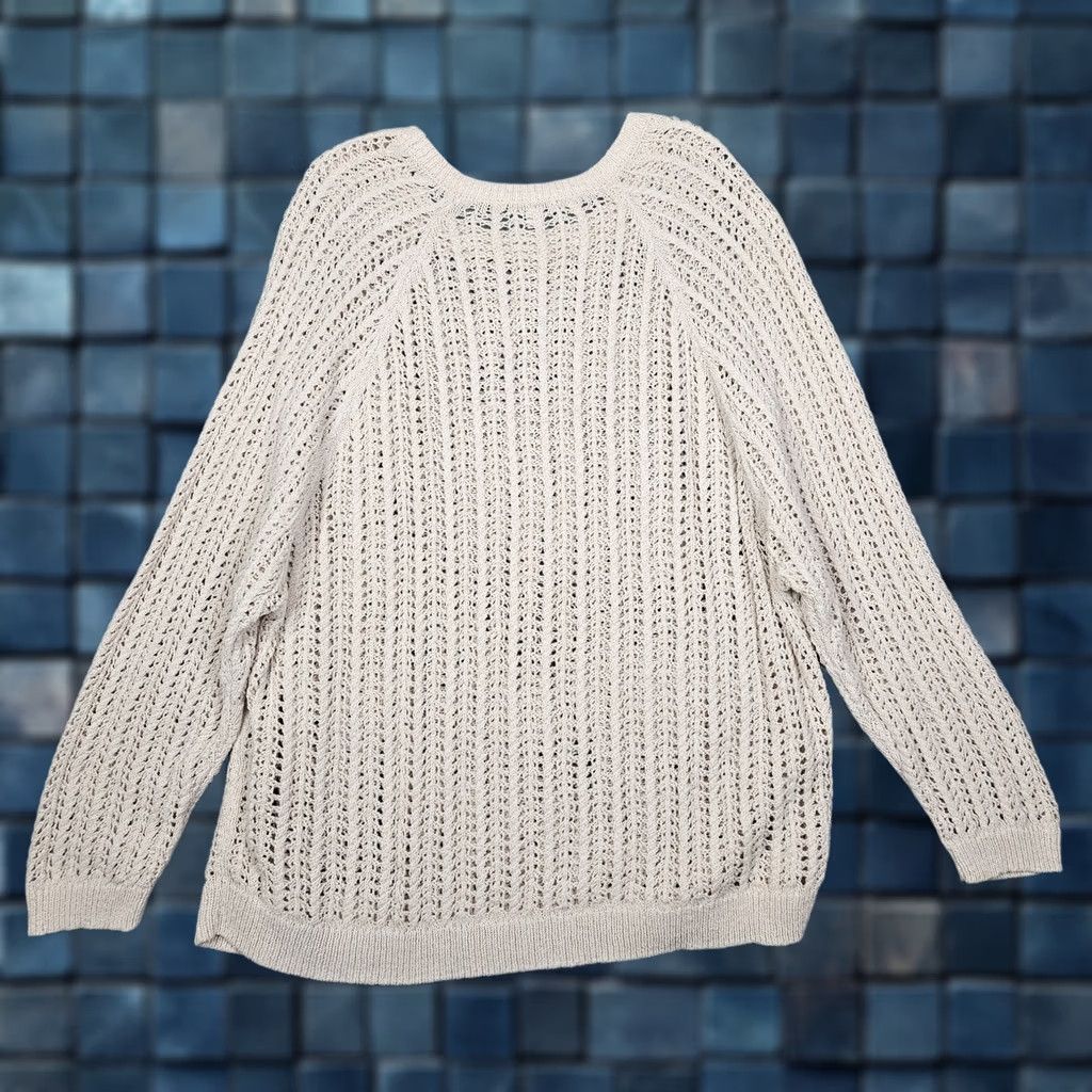 J. Jill J.JILL Beige Beachy Open Knit Tunic Sweater Women's Size M Size M / US 6-8 / IT 42-44 - 1 Thumbnail