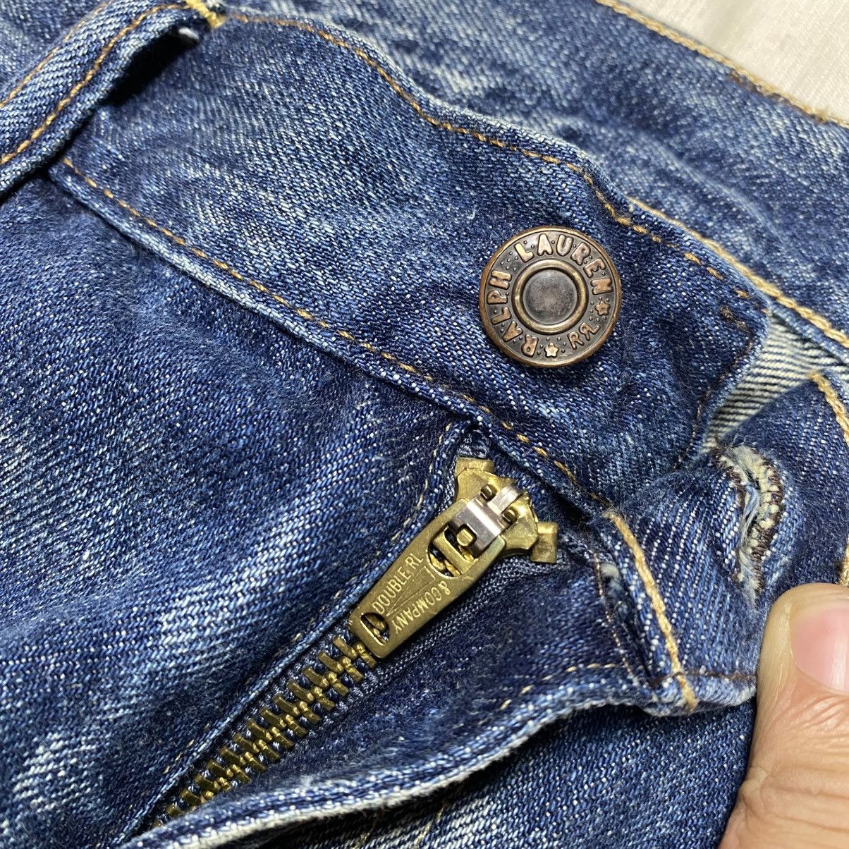 RRL Ralph Lauren RRL Ralph Lauren Distressed Patchwork Denim Pants Size US 36 / EU 52 - 10 Thumbnail