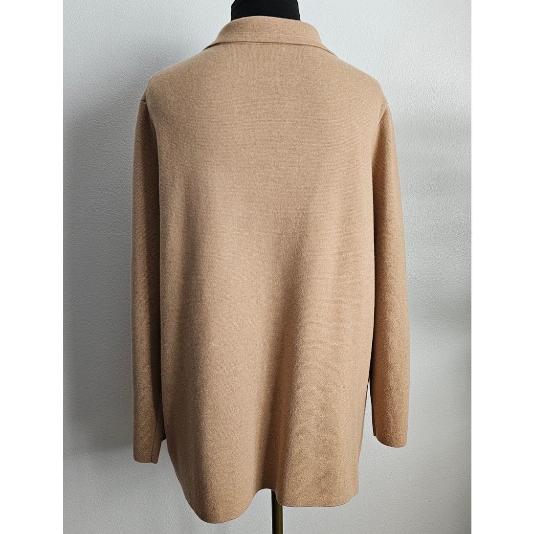 J.Crew EUC J. CREW Blend Khaki Elosie Knit Sweater Blazer Jacket L Size L / US 10 / IT 46 - 5 Thumbnail