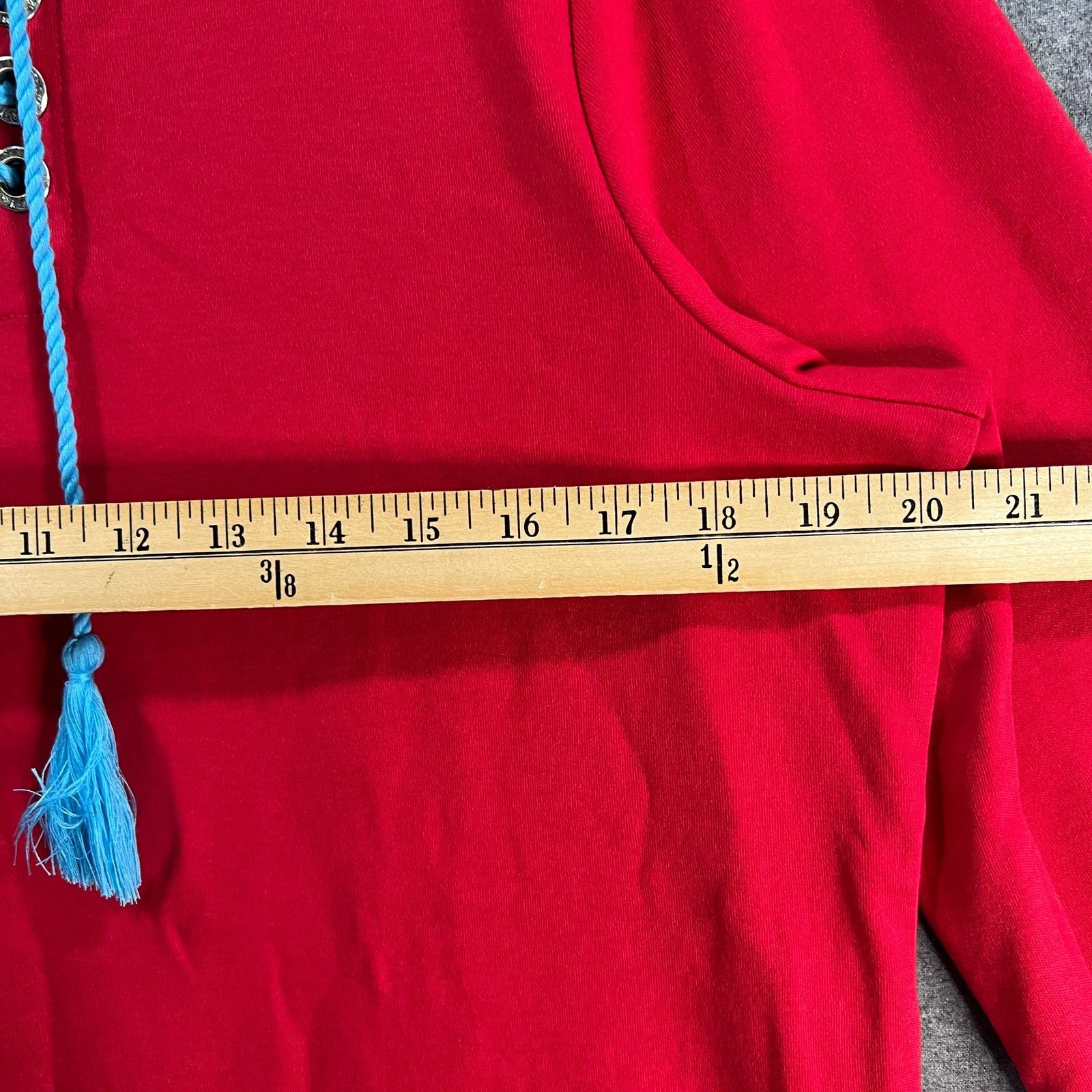 Other Quacker Factory Criss Cross Tassel The Puff Sleeve Top Red Size M / US 6-8 / IT 42-44 - 8 Thumbnail