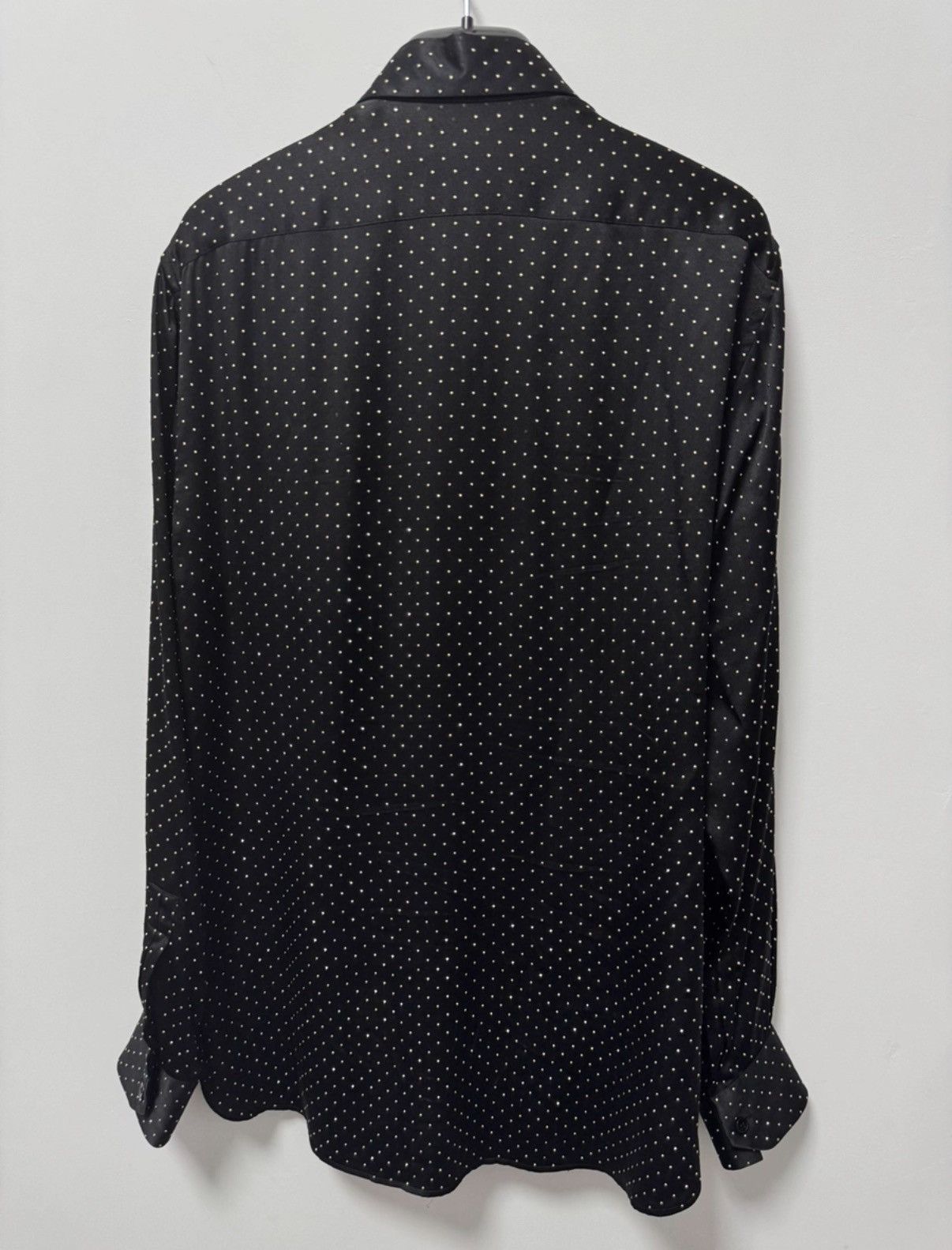 Saint Laurent Paris Saint Laurent 20SS Full-Studded Silk "Black Knight" Shirt Size US M / EU 48-50 / 2 - 2 Thumbnail