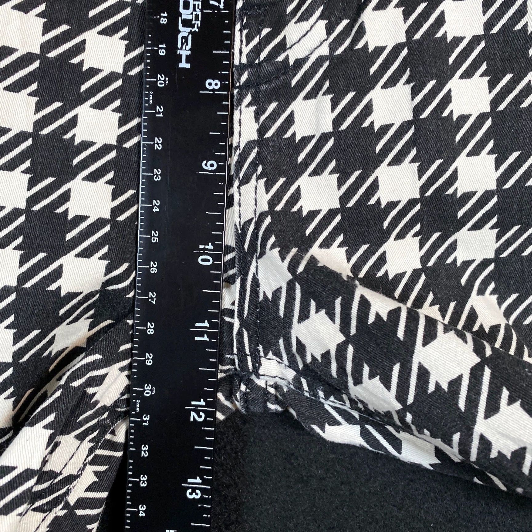 Bdg BDG Jeans Black White Houndstooth Plaid High Rise 26 Womens Regular Straight Denim 5-Pocket Distressed Cotton Blend Stretch - Mens? Womens Size 26" / US 2 / IT 38 - 7 Thumbnail