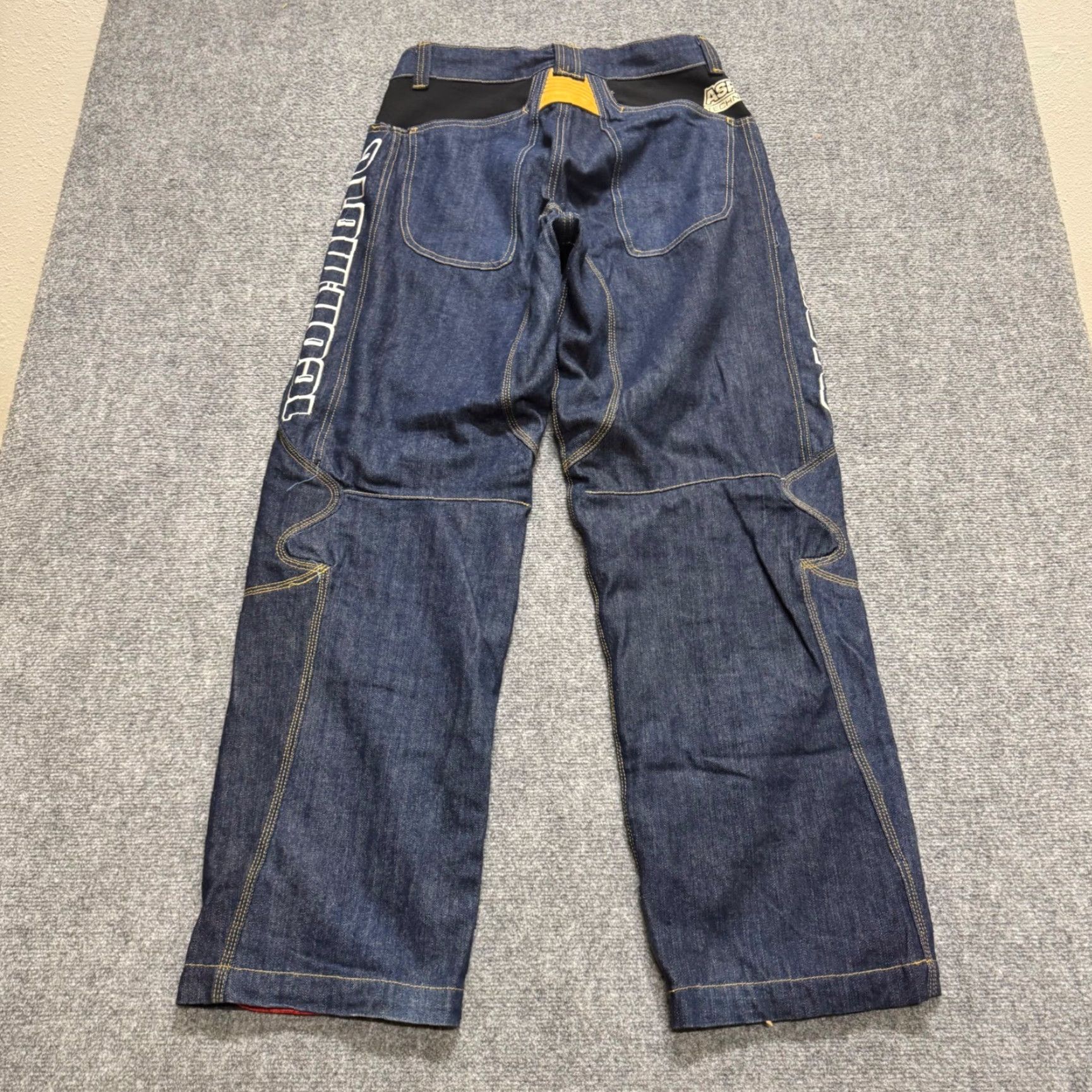 Denime VINTAGE Unbranded Denim Biker Pants Jeans 32x30 Men's Dark Washed Y2K Baggy Insulated Size US 32 / EU 48 - 2 Thumbnail