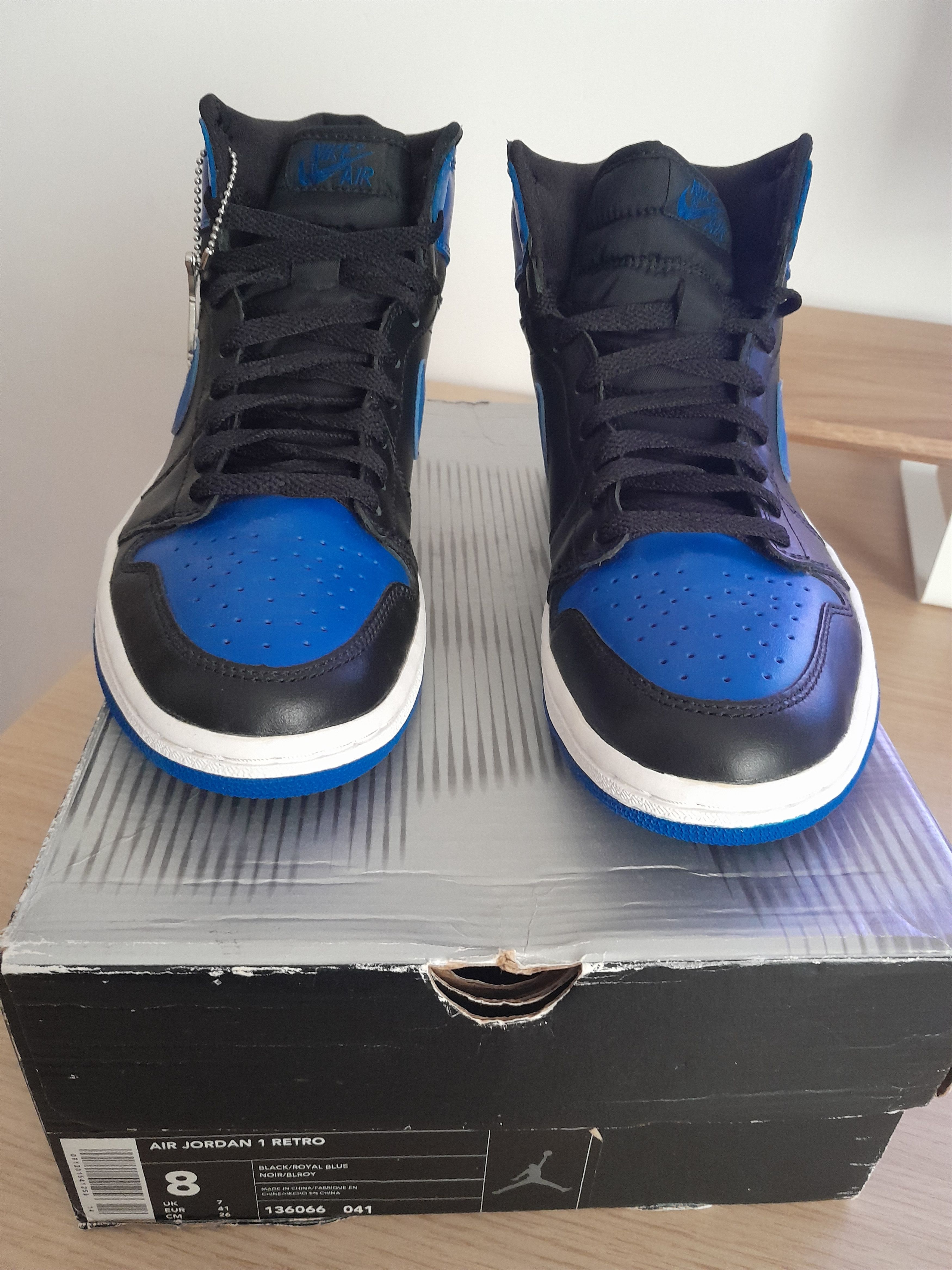 Nike Nike Air Jordan 1 Retro Black Royal Blue (2001) Size US 8 / EU 41 - 3 Thumbnail