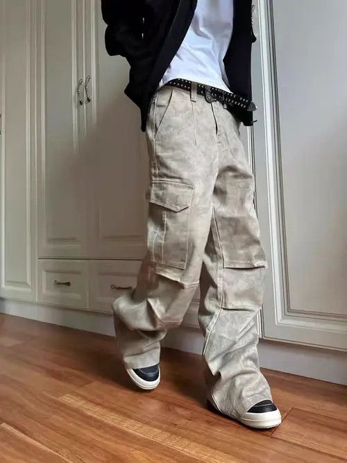 Japanese Brand Vintage Street Y2K Large Pocket Pleated Work Casual Pants Size US 28 / EU 44 - 7 Thumbnail