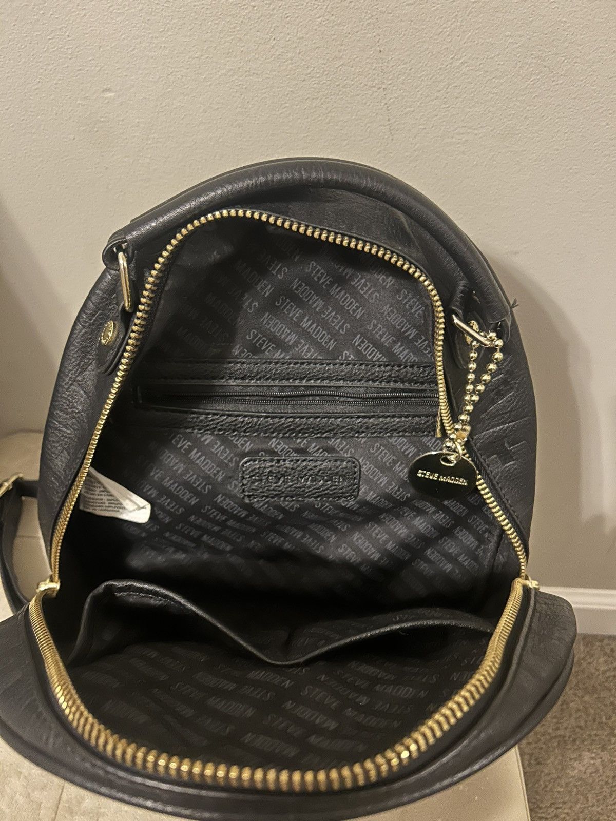 Steve Madden Steve Madden Logomania Black Mini Backpack Size ONE SIZE - 3 Thumbnail
