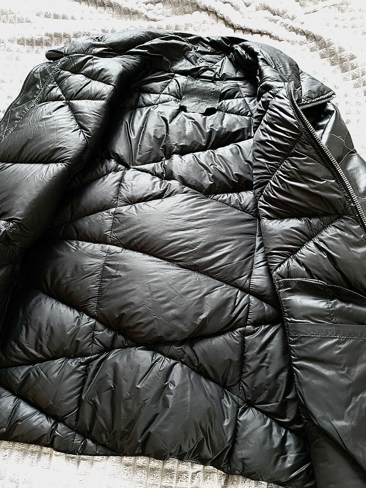 10sei0otto 10Sei0otto Black Guidi Leather Overlock Puffer Down Jacket Size US XL / EU 56 / 4 - 9 Thumbnail