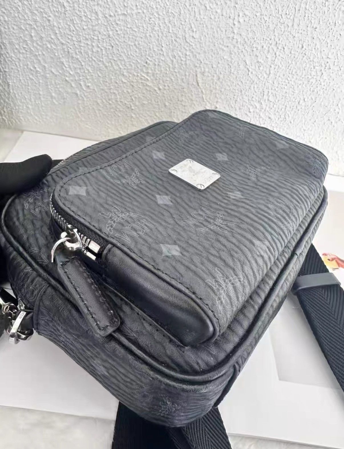 MCM MCM black monogram camera bag J38 Size ONE SIZE - 5 Thumbnail