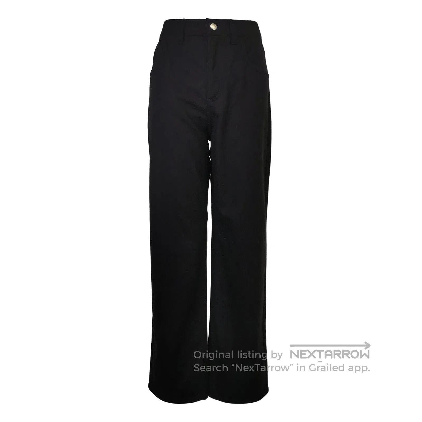 Prada Prada Wool Blend Triangle Logo Trousers in Black . Size 37" - 1 Thumbnail