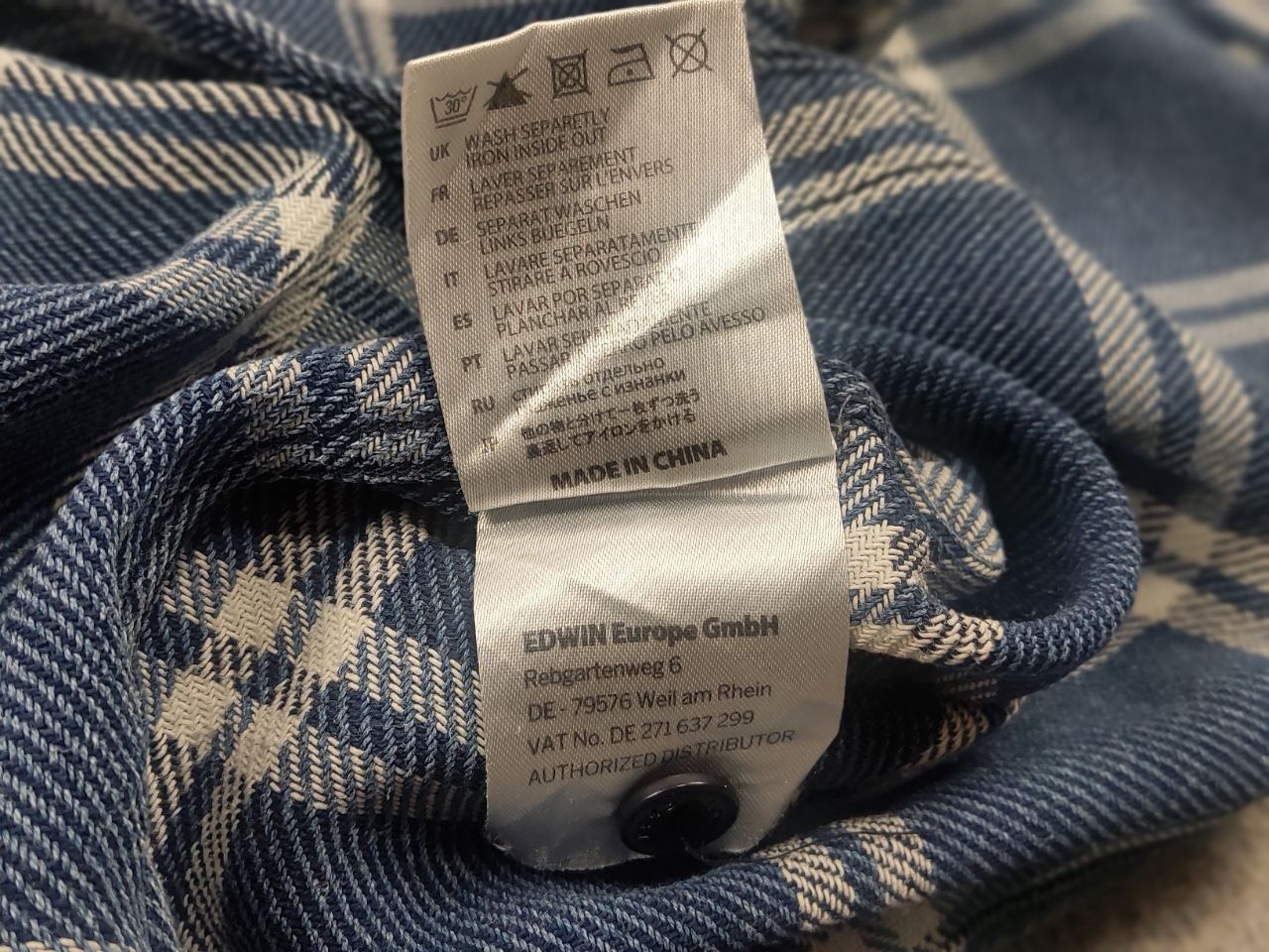 Edwin Edwin Vintage Japan labour Dense blue checkered cotton Shirt Size US M / EU 48-50 / 2 - 14 Thumbnail