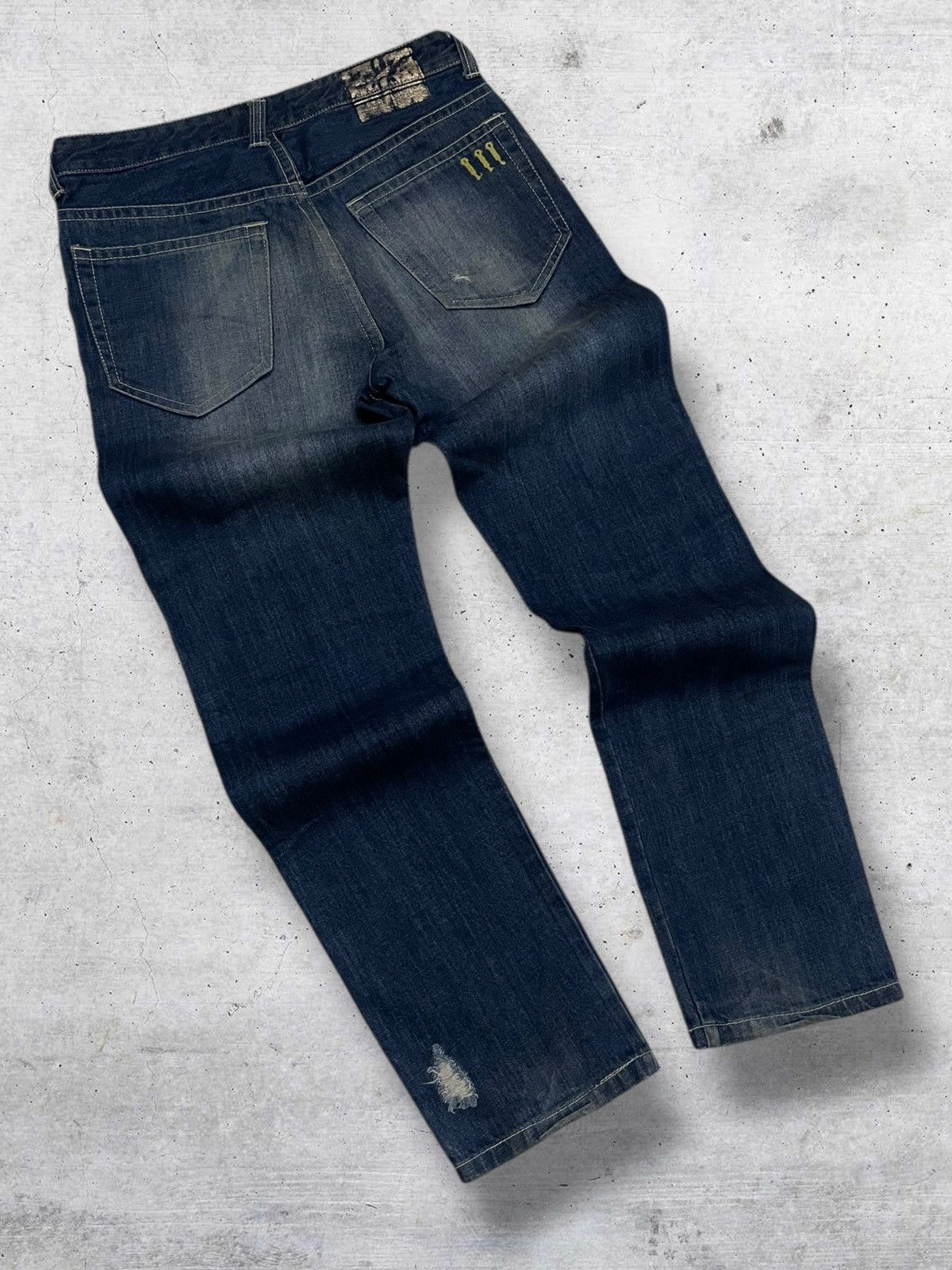 Hysteric Glamour VINTAGE BEAMS OG JAPAN DESIGNER 90S RIPPED GOLD GRUNGE DENIM Size US 30 / EU 46 - 11 Thumbnail