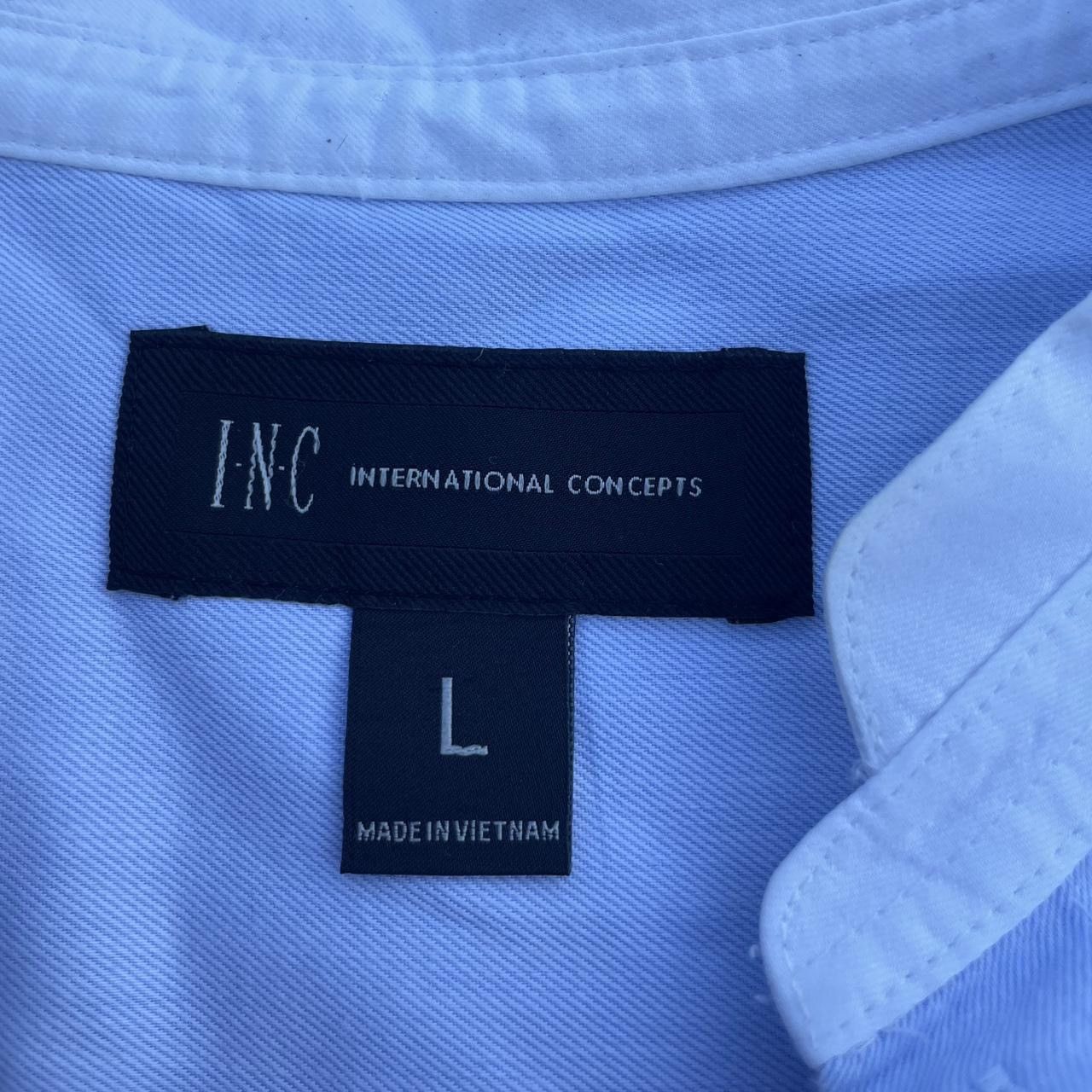 I.N.C INC international concepts Blue button-down shirt sz L Size US L / EU 52-54 / 3 - 4 Thumbnail