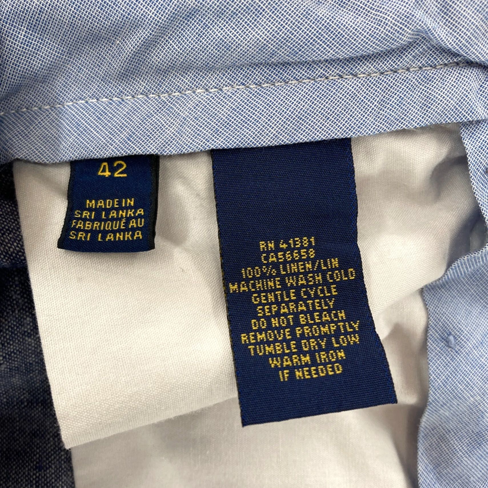 Polo Ralph Lauren Polo Ralph Lauren Linen Shorts Mens 42 Classic Fit Blue Lightweight Preppy Pony Shirt Size US XL / EU 56 / 4 - 6 Thumbnail